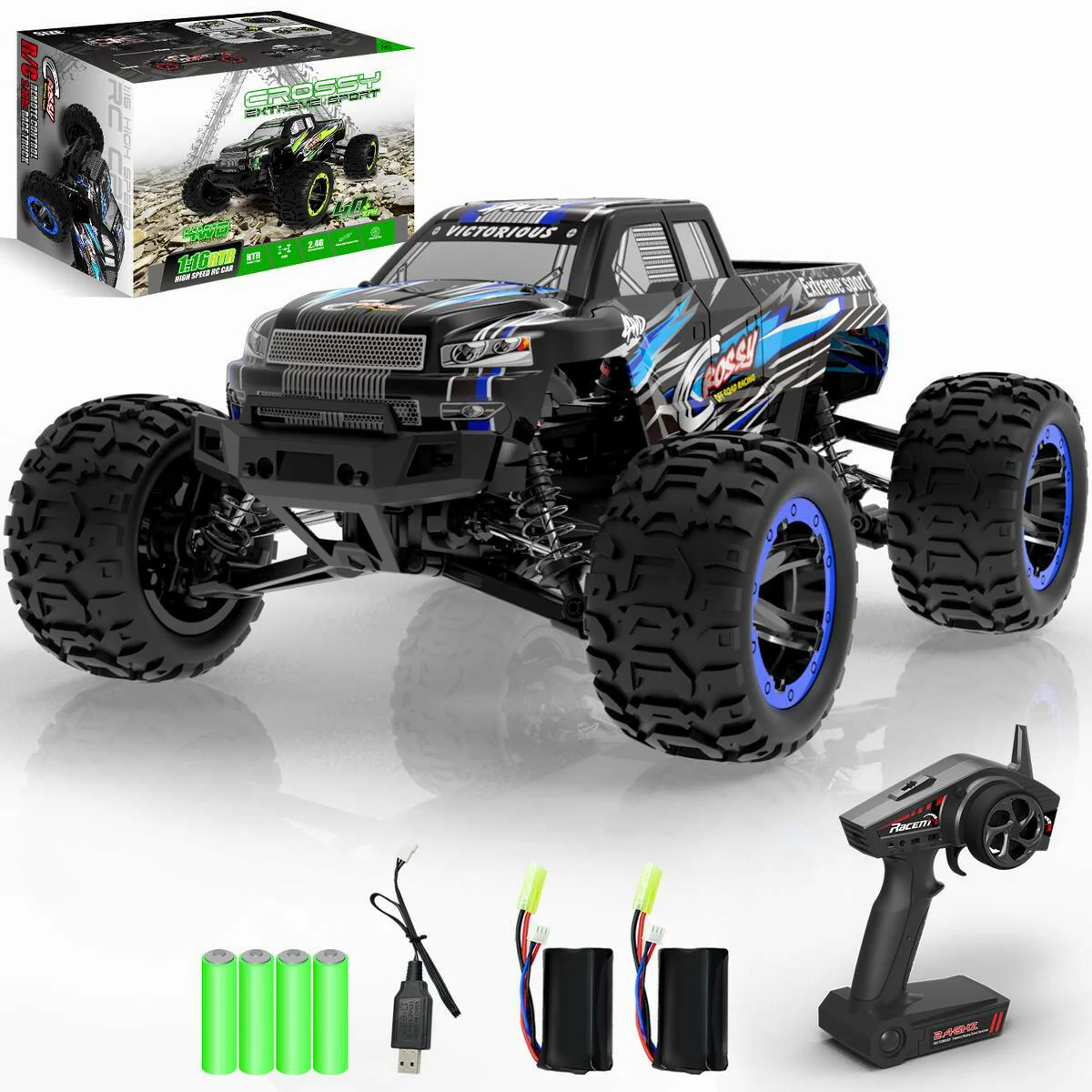 RACENT Crossy 1/16 RC Truck 30mph High Speed Racing Remote Control Car Great Gift