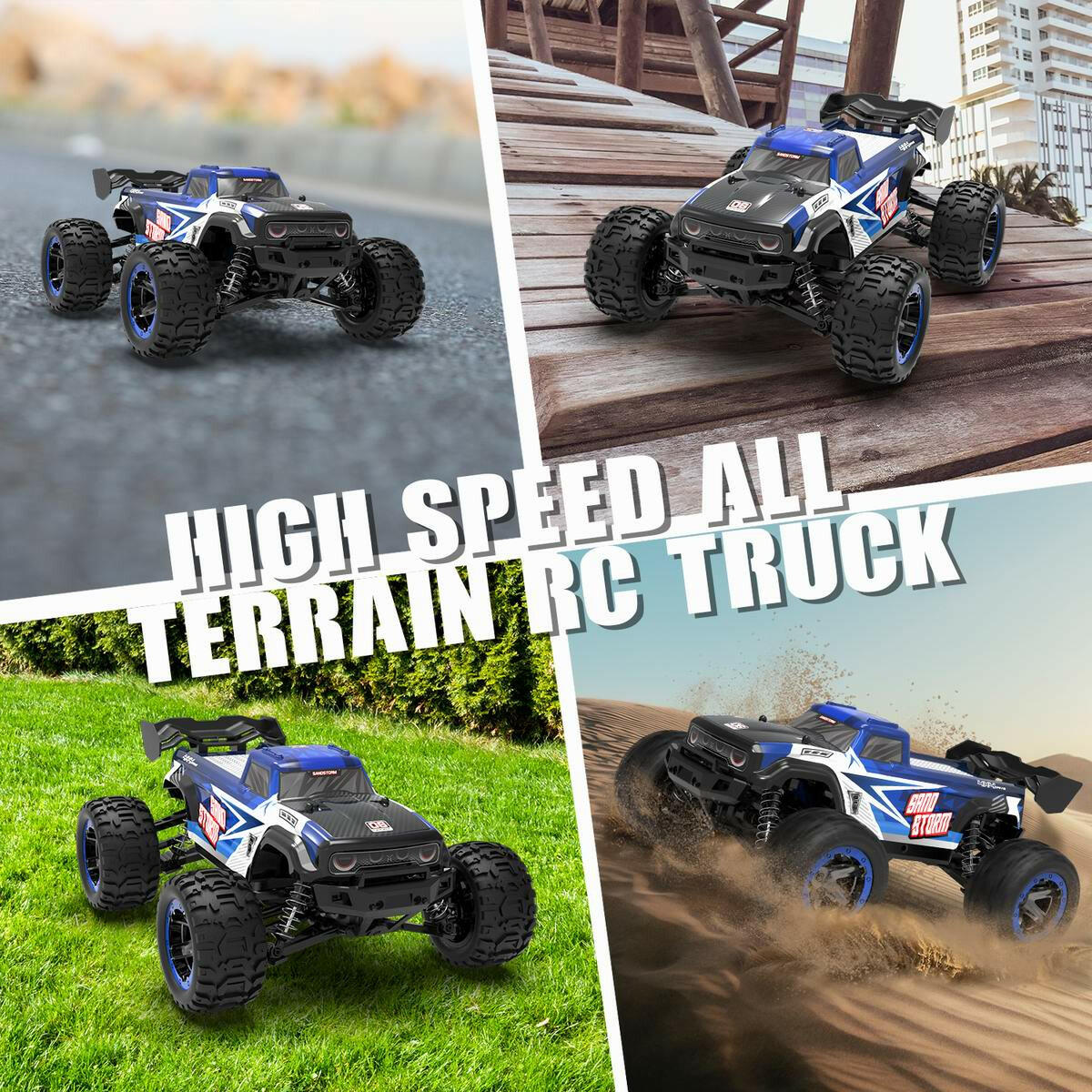 RACENT SandStorm 1/16 High Speed Remote Control RC Truck 30mph Fast Off Road Car