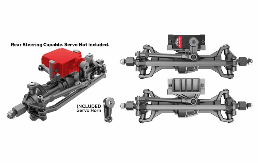 The rear axle is capable of 4-Wheel Steering
