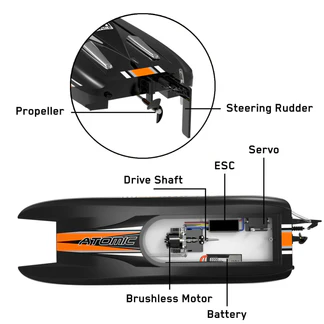 VOLANTEXRC Atomic Brushless High Speed Racing RC Catamaran Boat