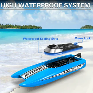 VOLANTEXRC AtomicXS Remote Control Boat for Kids Play in Pool Easy Running Great Gift Boat