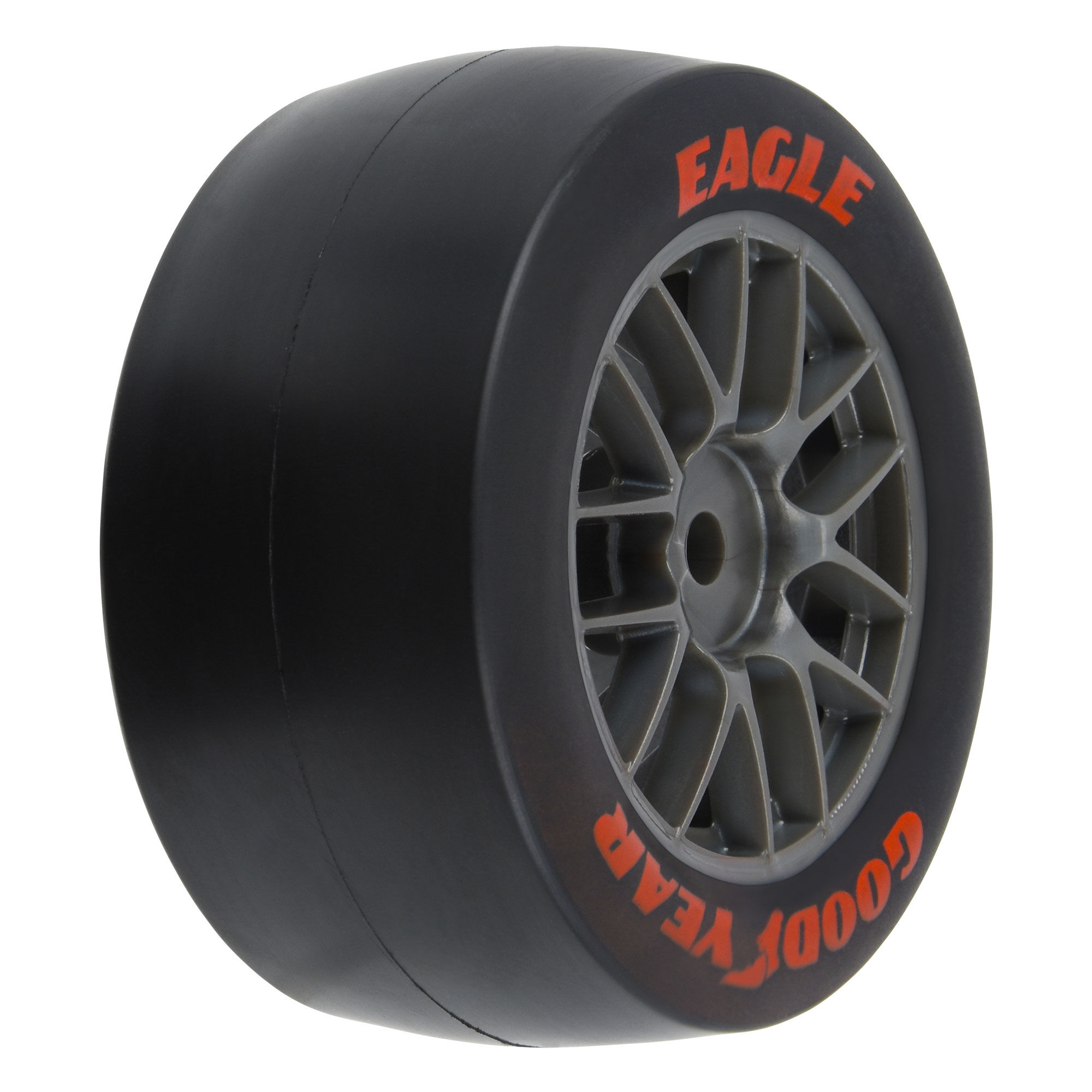 Pro-Line Racing 1:12 Goodyear Eagle Option Tire F/R MTD Gray Wheels (4): Losi NASCAR-PRO1030410