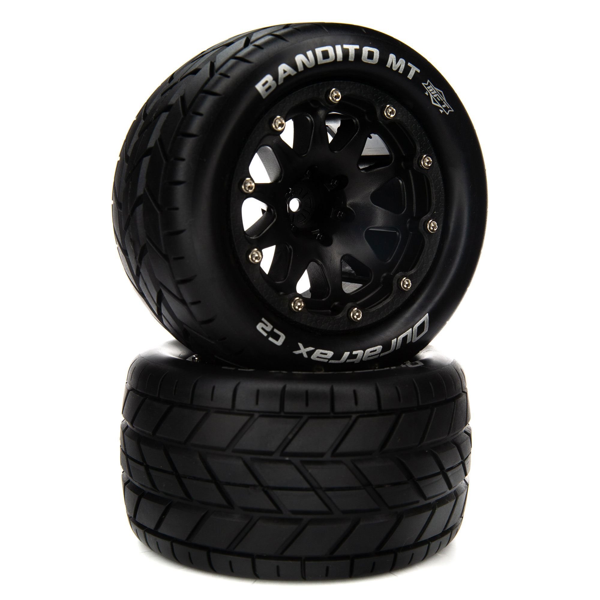 Bandito MT Belted 2.8" Mounted Front/Rear Tires, 14mm Black (2)