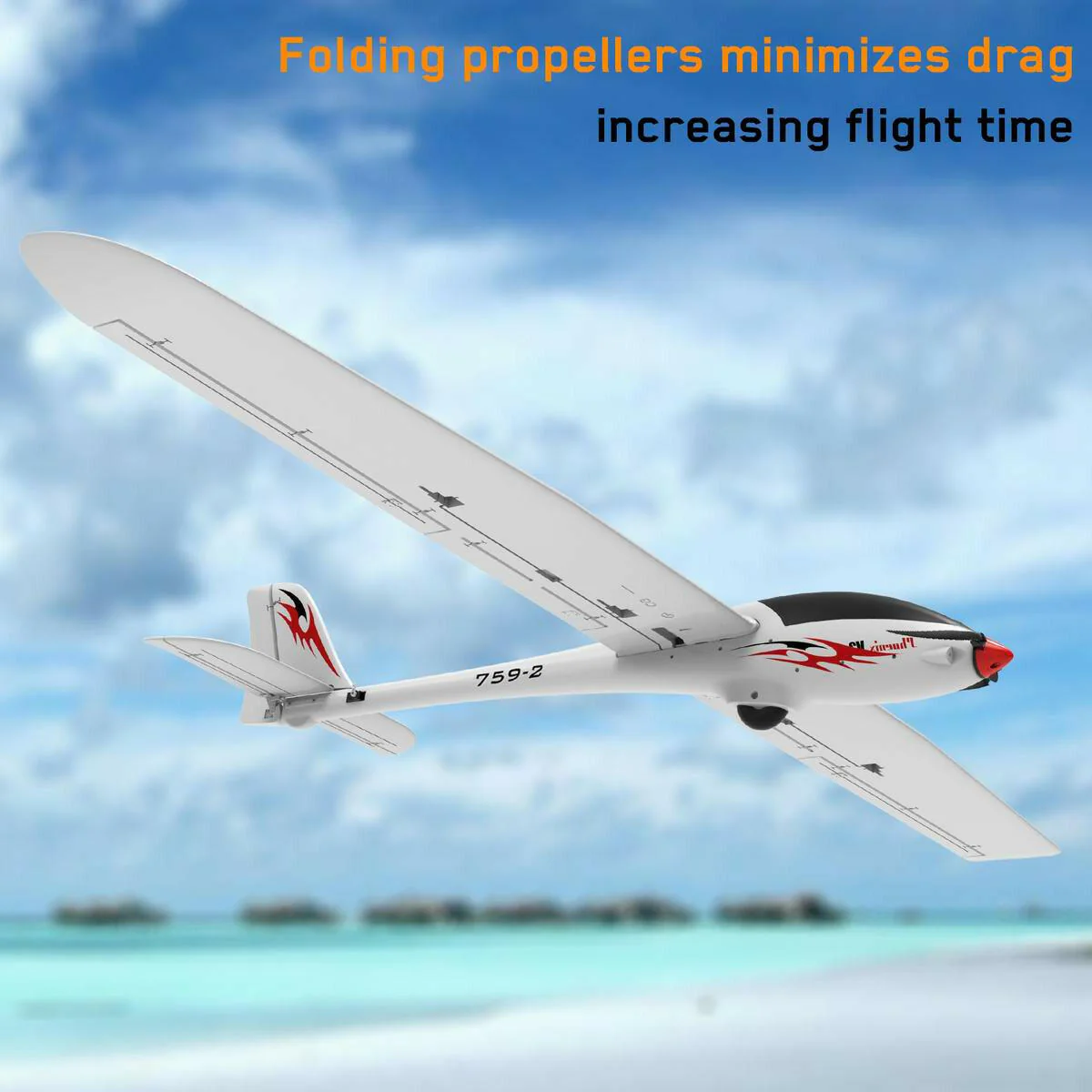 VOLANTEXRC Phoenix V2 2000mm PNP RC Glider Electric RC Airplane 5CH w/ Strong EPO foam 78.7''-75902