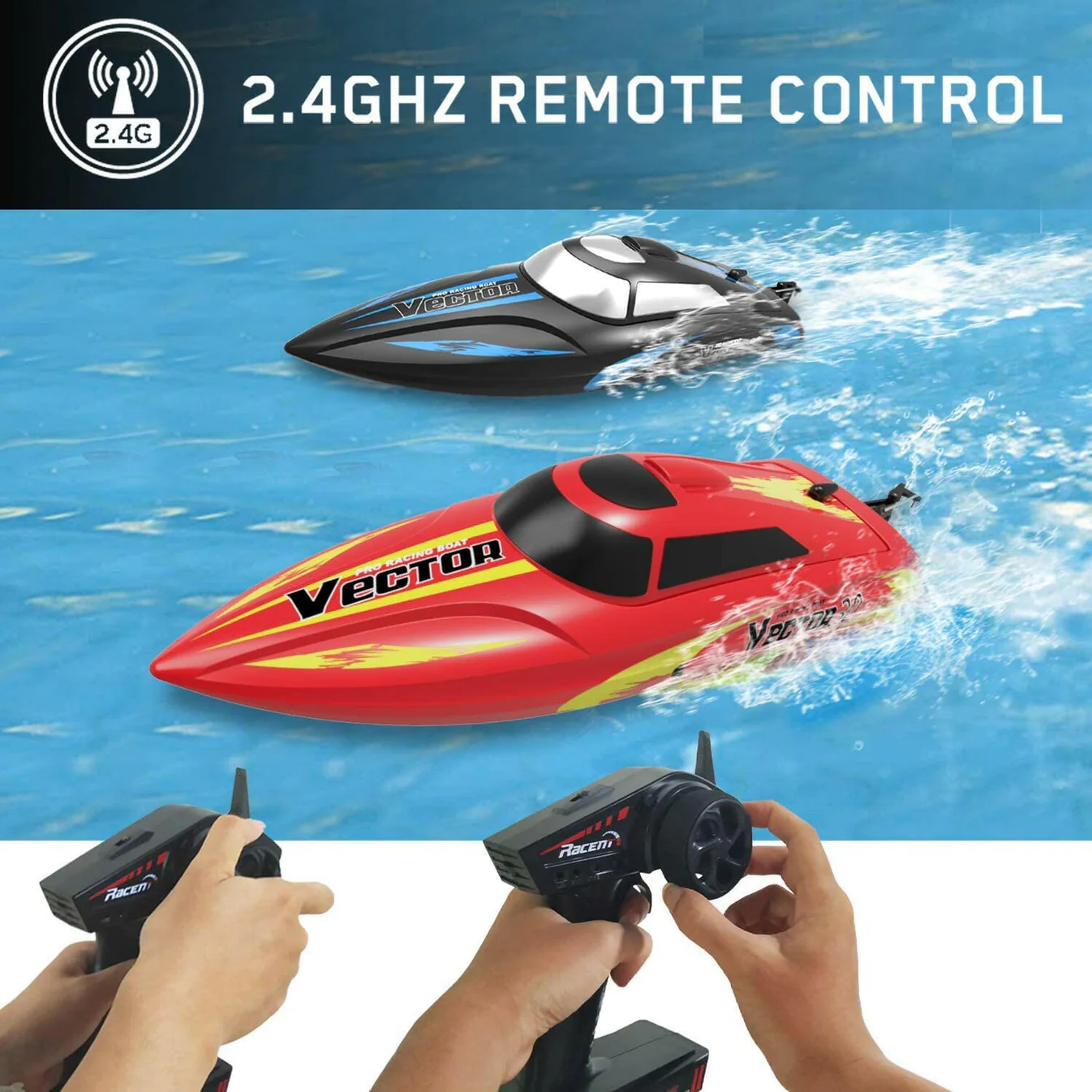 EXHOBBY Vector30 Mini Self Righting RC Pool Boat  RTR Black
