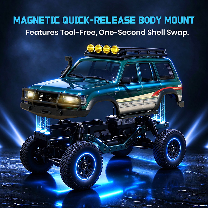 FMS FCX18 II 1:18 TOYOTA Land Cruiser LC80 RTR Brushed Rock Crawler-118N01BDGN