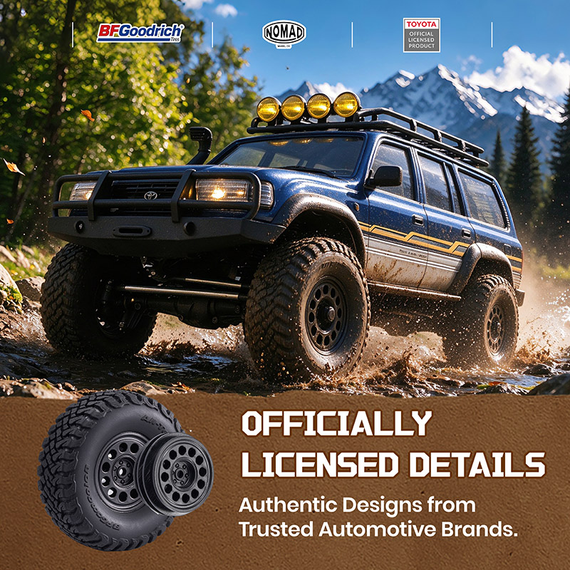 FMS FCX18 II 1:18 TOYOTA Land Cruiser LC80 RTR Brushed Rock Crawler-118N01BDGN