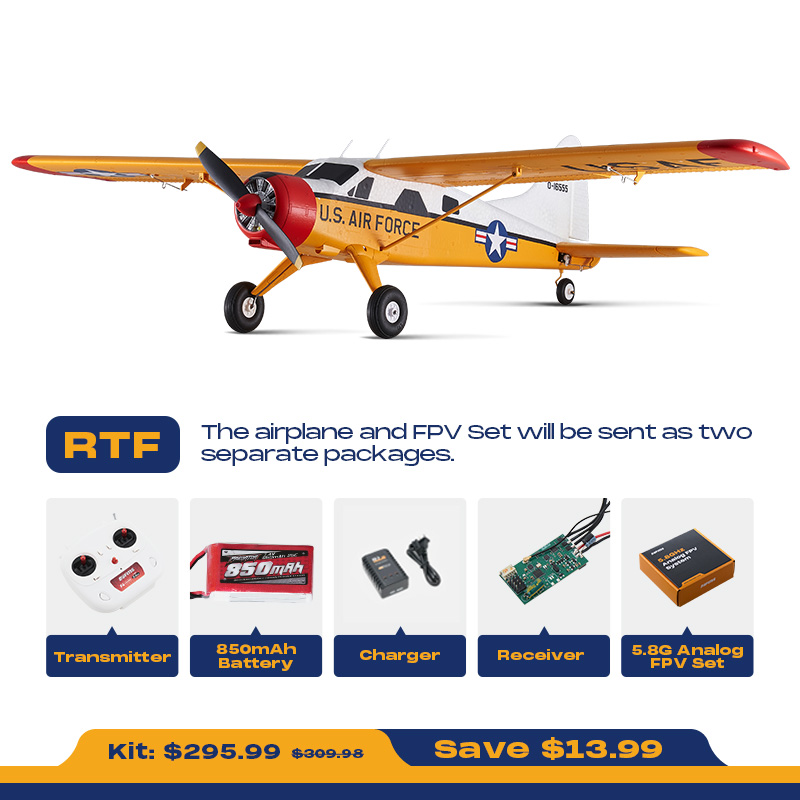 FMS 800mm Beaver PNP / RTF Beginner RC Airplane-FMS155PYL