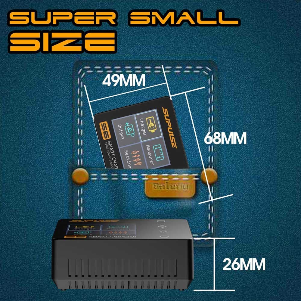  Skip to product information SUPULSE S6 Balance Charger Discharger for 1S-6S LiPo Battery NiMH/NiCD/Li-PO/Li-Fe/Pb