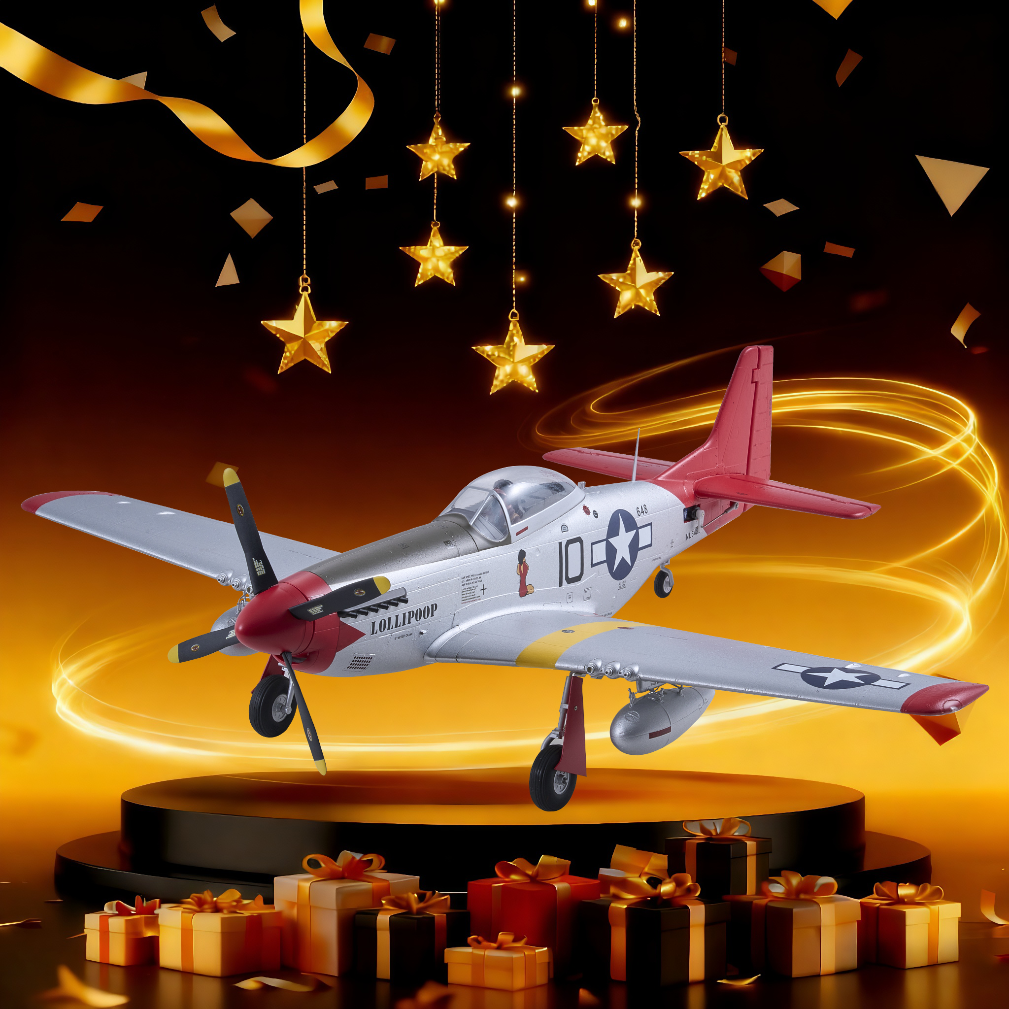 Arrows 850mm P-51D Mustang with Vector Flight Stabilization System PNP / RTF 