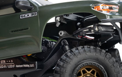 CLIPLESS BODY MOUNTING for the Axial 1/30 SCX30 Toyota Tacoma TRD Pro 4X4 Ready-To-Run Brushed Rock Crawler