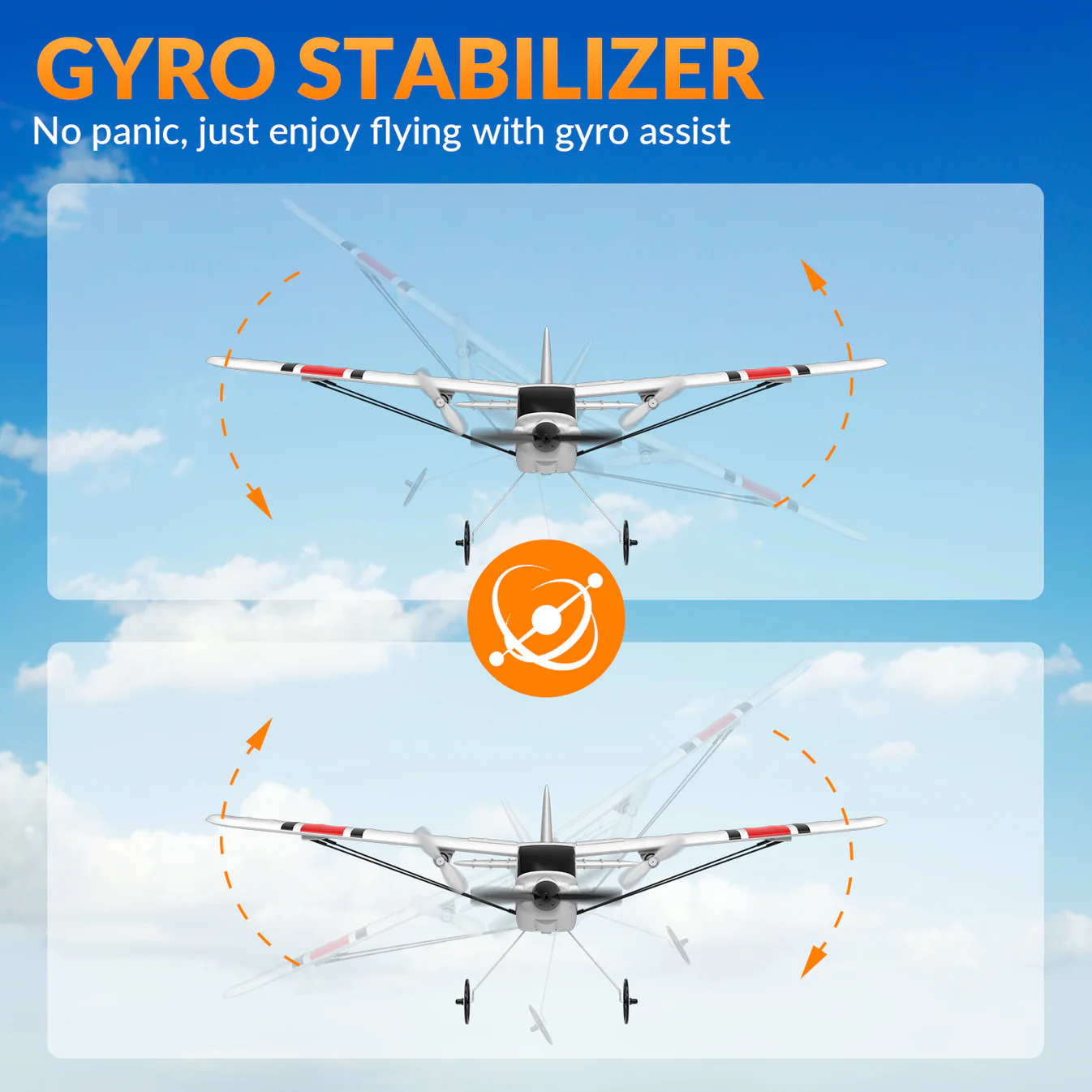 VOLANTEXRC Sport Cub 400mm RTF 2CH Beginner RC Plane 15.7''-76202