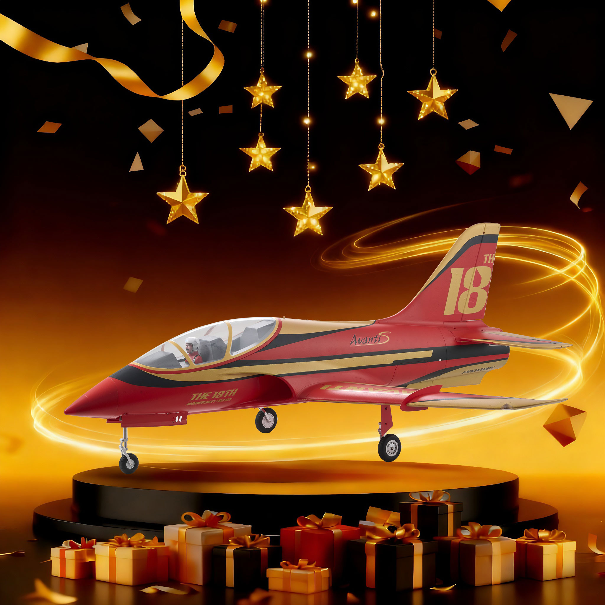 FMS 90mm Avanti EDF Jet PNP 18th Anniversary Edition	 			 			