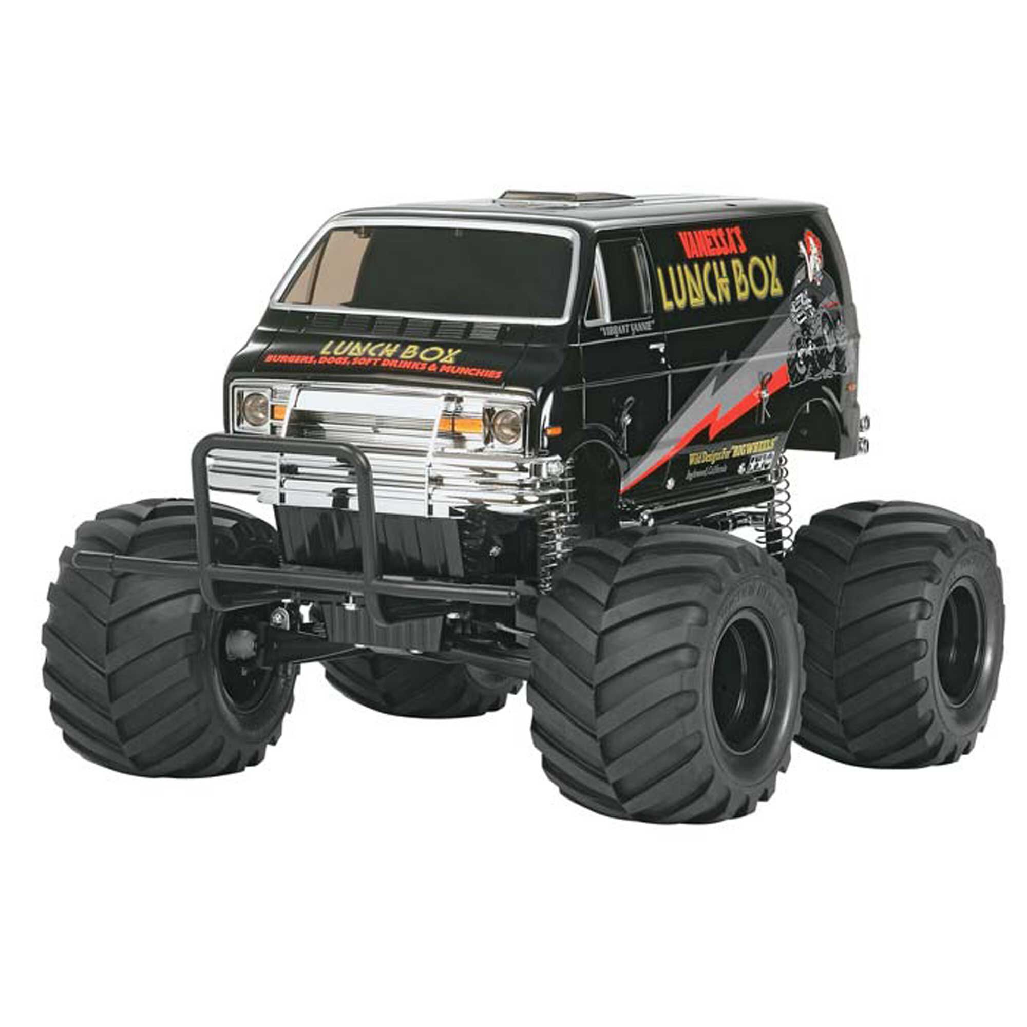 Tamiya 1:12 Lunch Box Brushed Monster Truck Kit, Black Edition-TAM58546