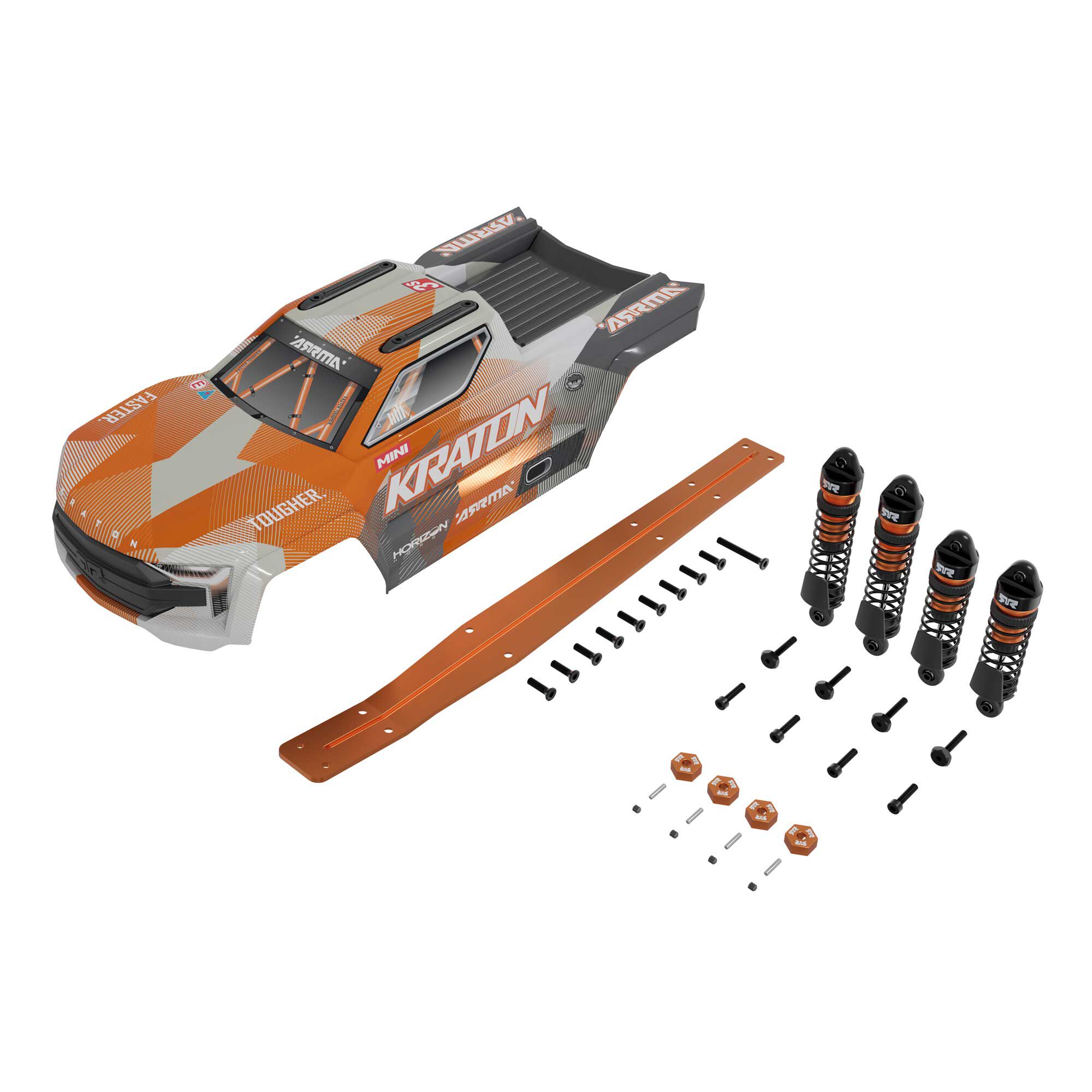 ARRMA MINI KRATON Orange Body & Parts Bundle-ARA-4547