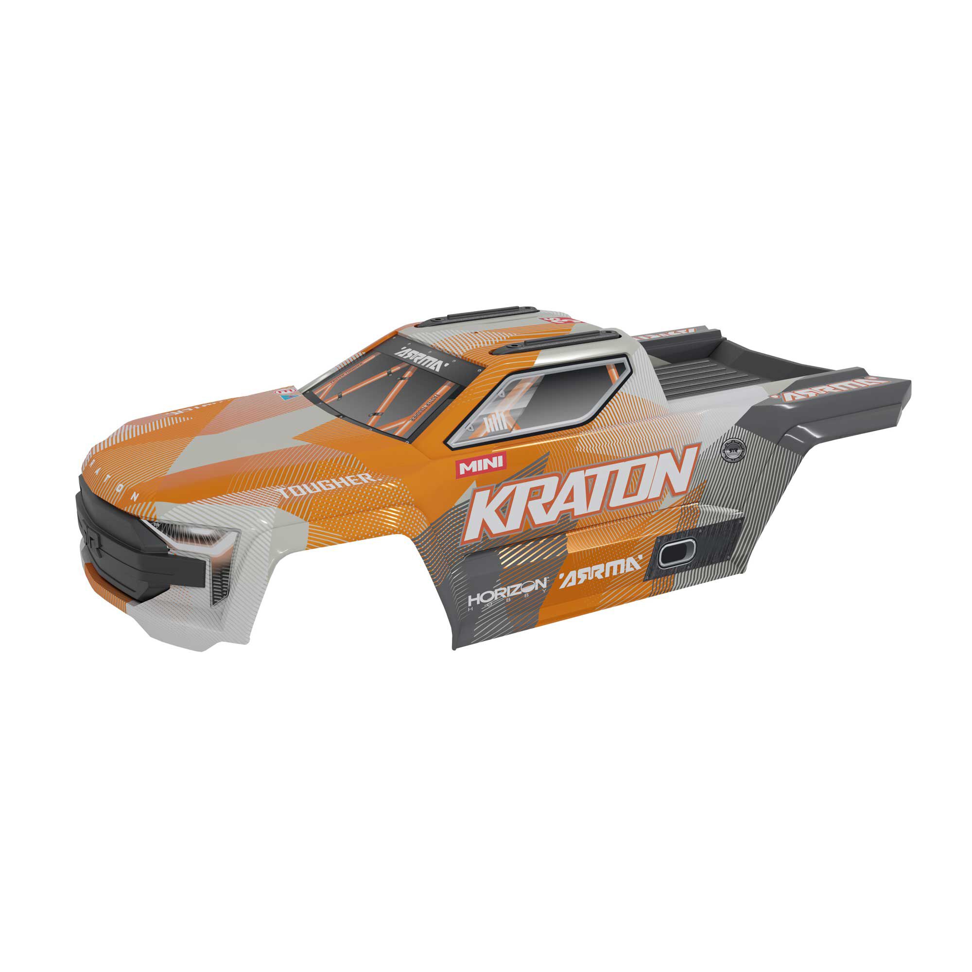 ARRMA Mini KRATON Body (White/Orange)-ARA-2657