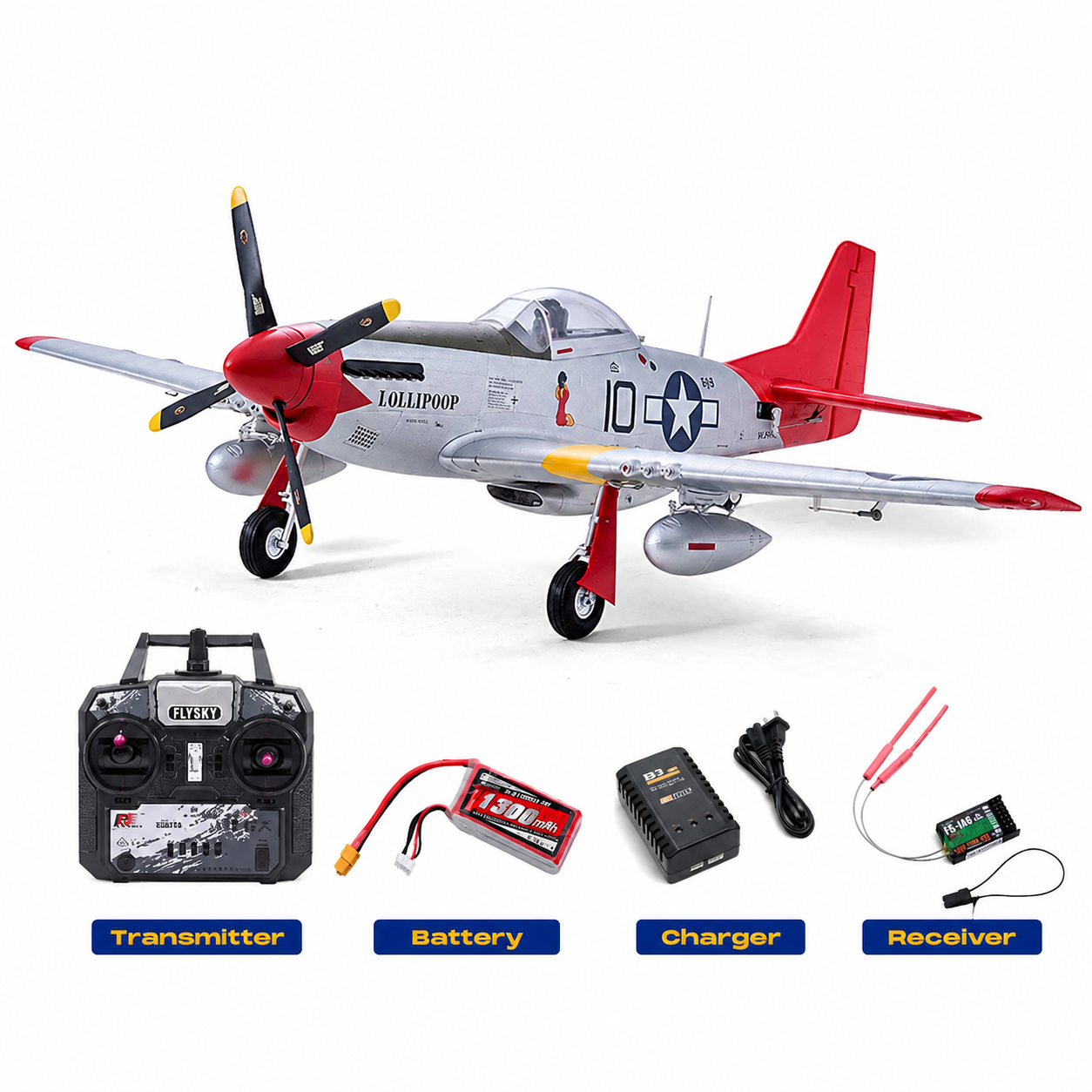 Arrows 850mm P-51D Mustang with Vector Flight Stabilization System PNP / RTF 