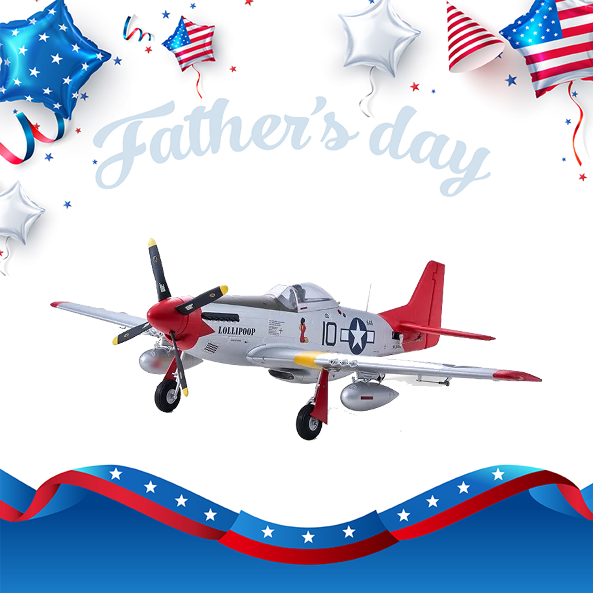 Arrows 850mm P-51D Mustang with Vector Flight Stabilization System PNP / RTF 