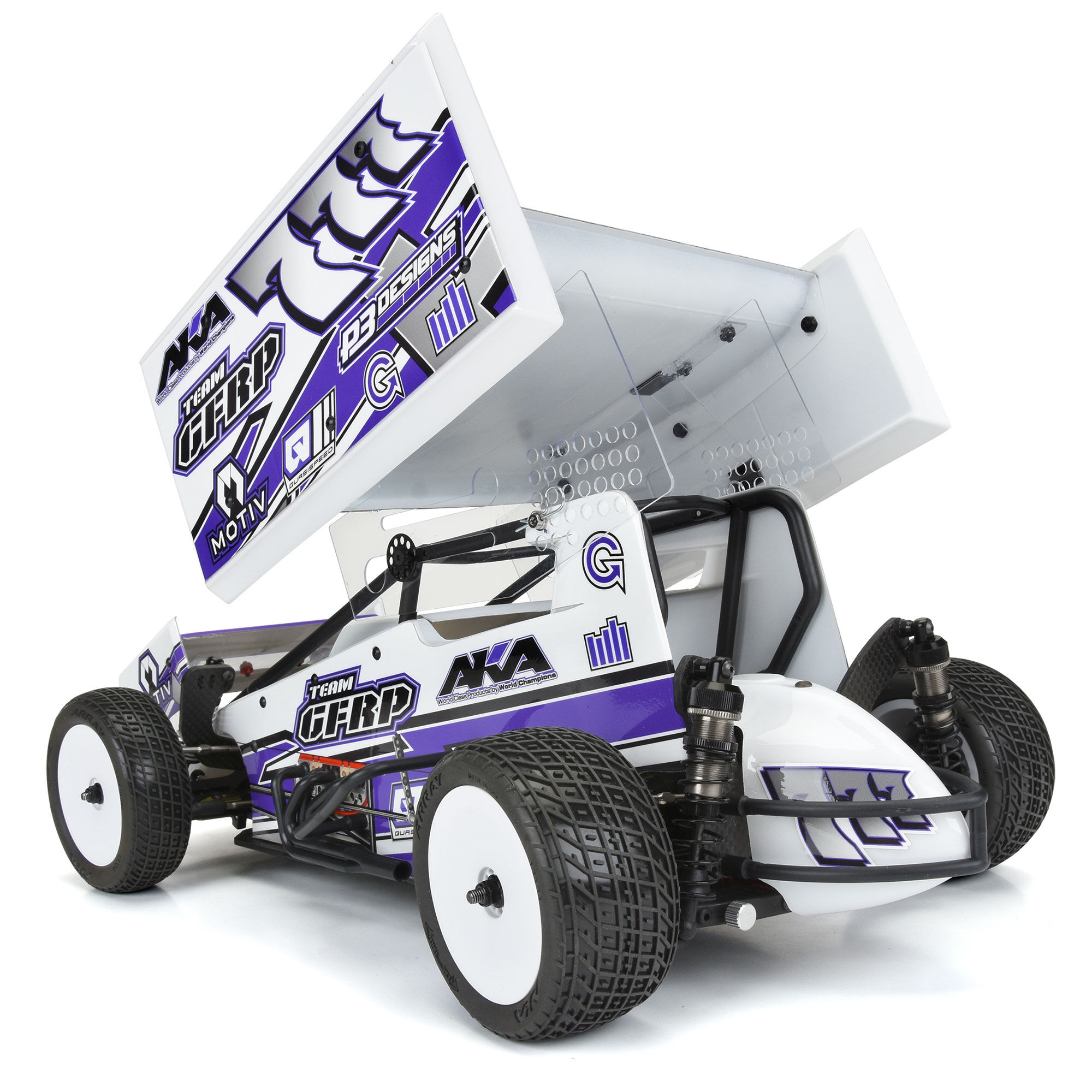 AKA PRODUCTS, INC. 1:10 Array Clay Rear 2.2" Dirt Oval Tires (2)-AKA13134CR