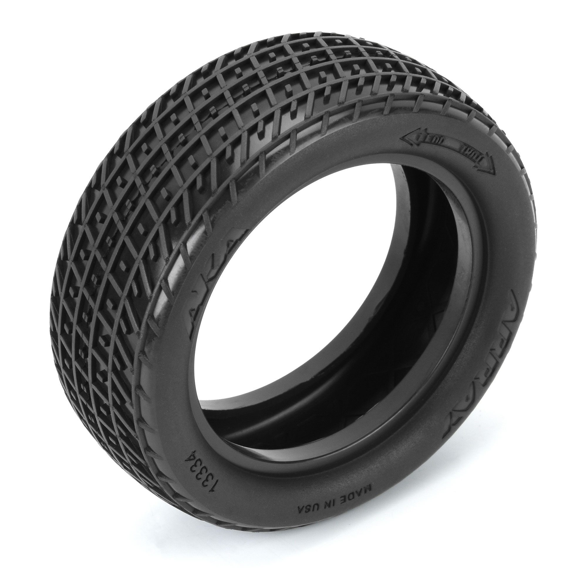 AKA PRODUCTS, INC. 1:10 Array Clay 2WD/4WD Front 2.2" Dirt Oval Tires (2)-AKA13334CR