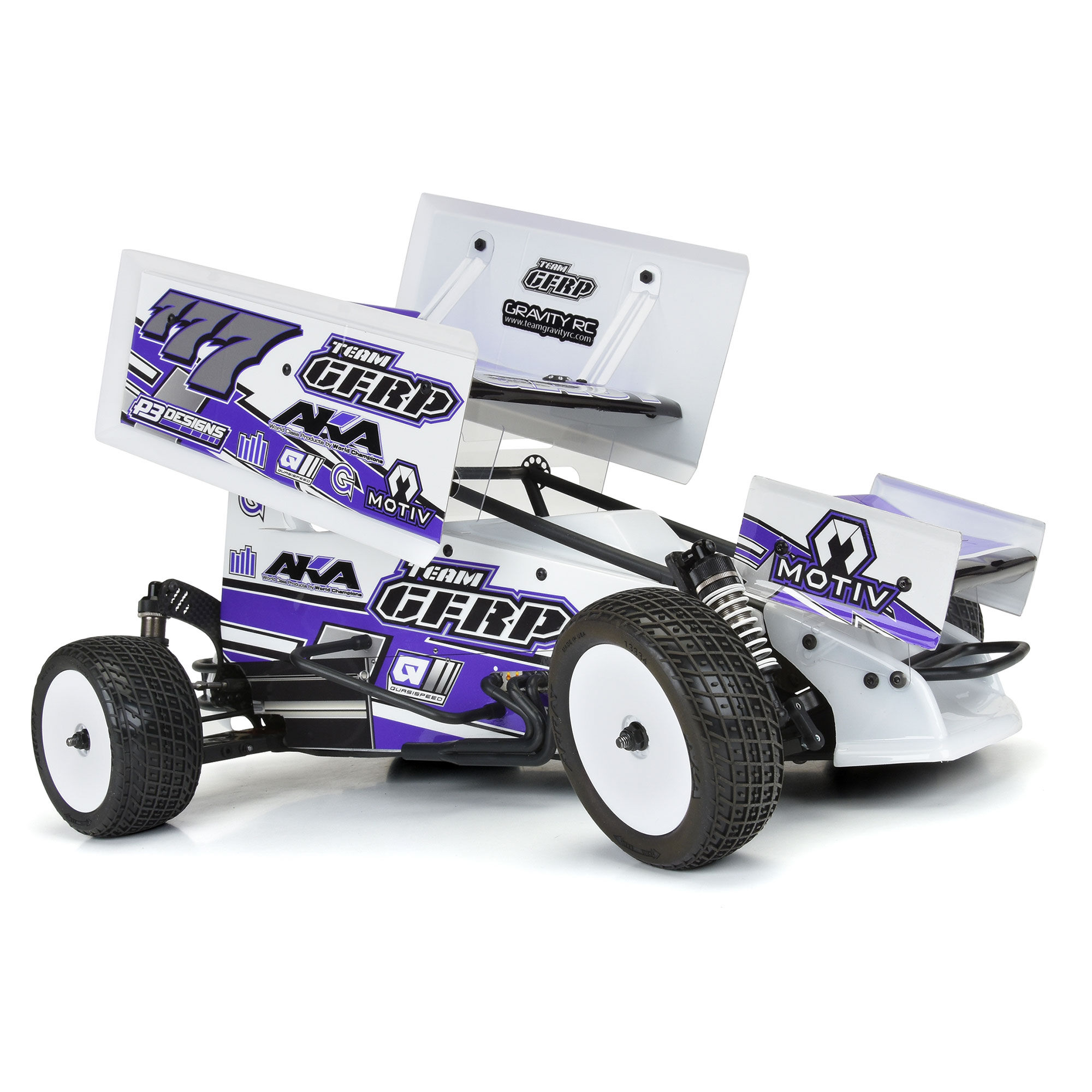 AKA PRODUCTS, INC. 1:10 Array Super Soft 2WD/4WD Front 2.2" Dirt Oval Tires (2)-AKA13334VR