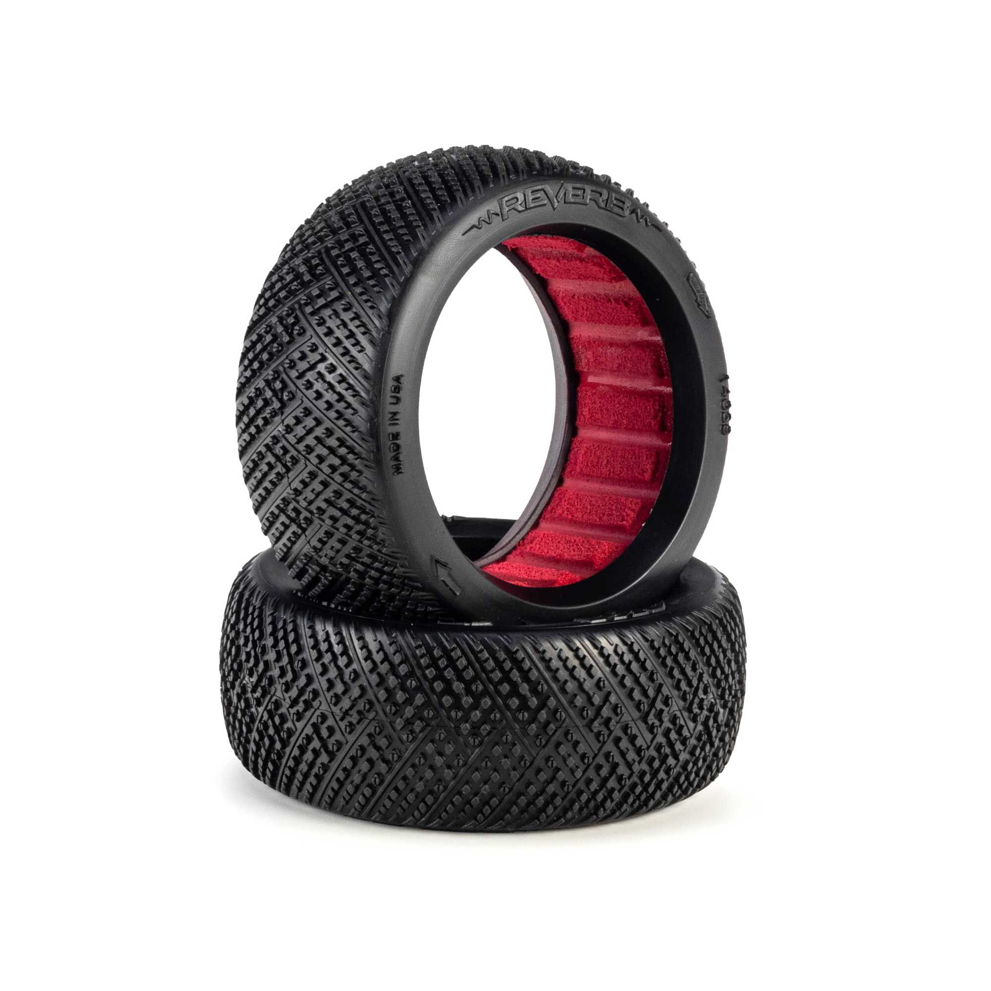 1/8 Reverb Super Soft Long Wear Front/Rear Off-Road Buggy Tires MTD 17mm, White (2)