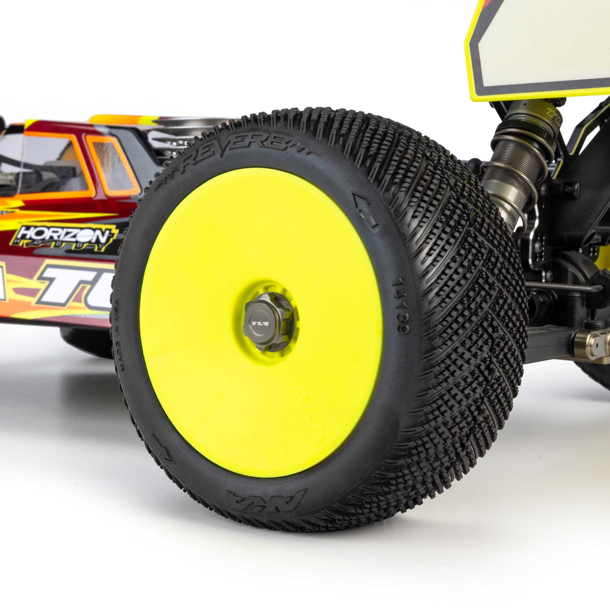 AKA PRODUCTS, INC. 1:8 Reverb Soft Long Wear Front/Rear 4.0" Off-Road Truck Tires (2)-AKA14139XR