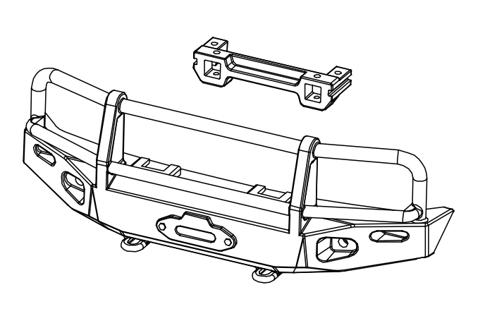 1:10 YK41011 Front Bumper