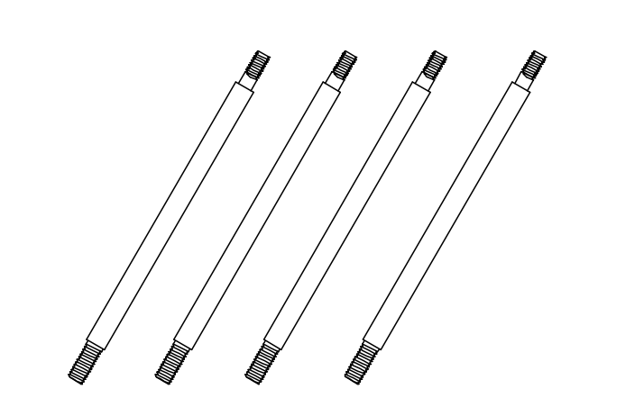 1:10 YK41011 Shock Shaft Set