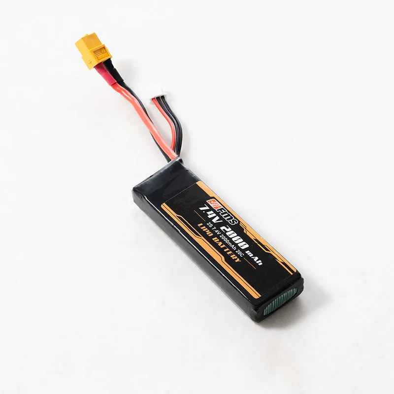 Lipo Battery 2S 7.4V 2000mAh 20C XT60 Fms Label 9.3*2.9*1.5mm For 1:18 FSC18 Ford Bronco