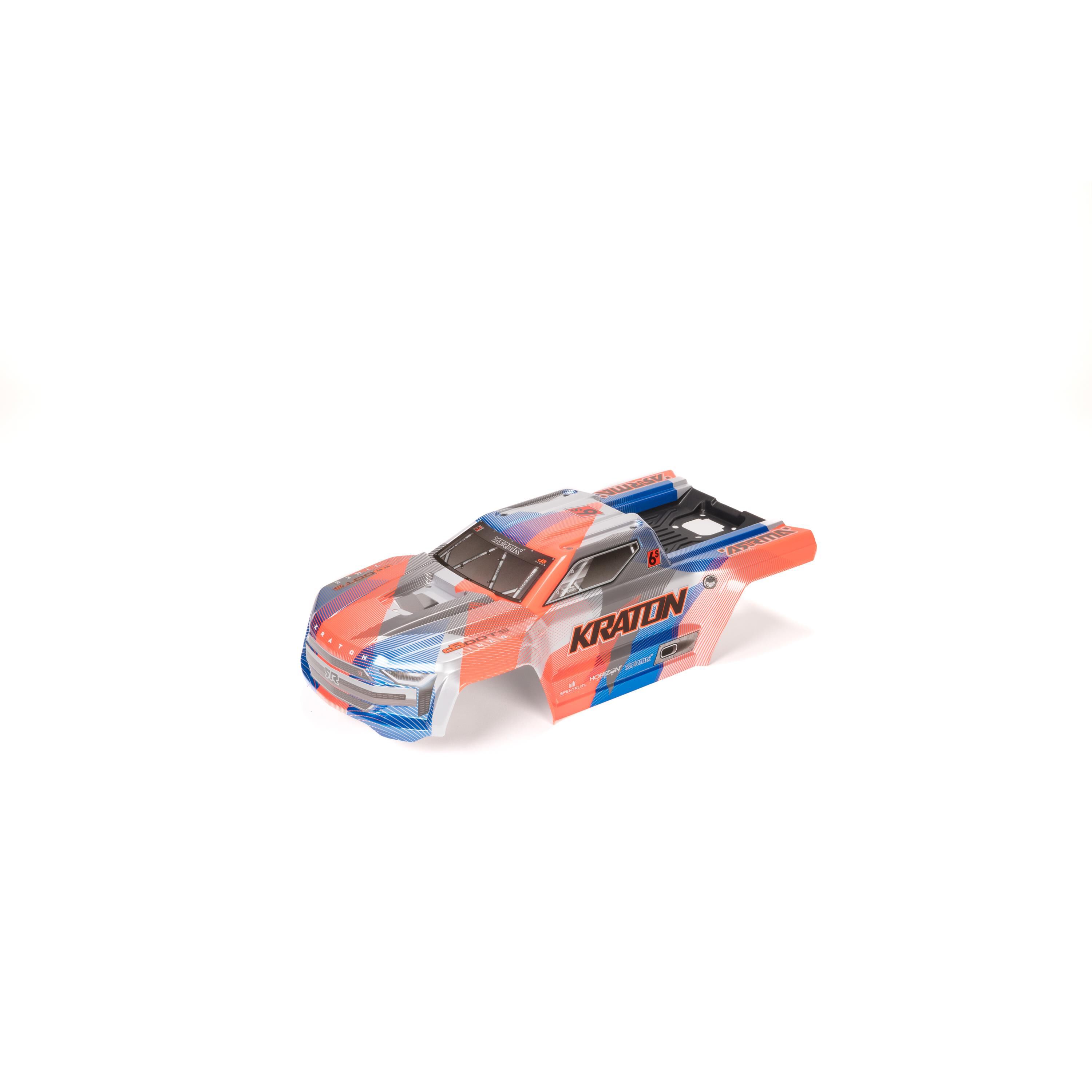 ARRMA 1/8 Painted Body with Decals, Blue/Orange: KRATON 6S BLX V6-ARA-1517