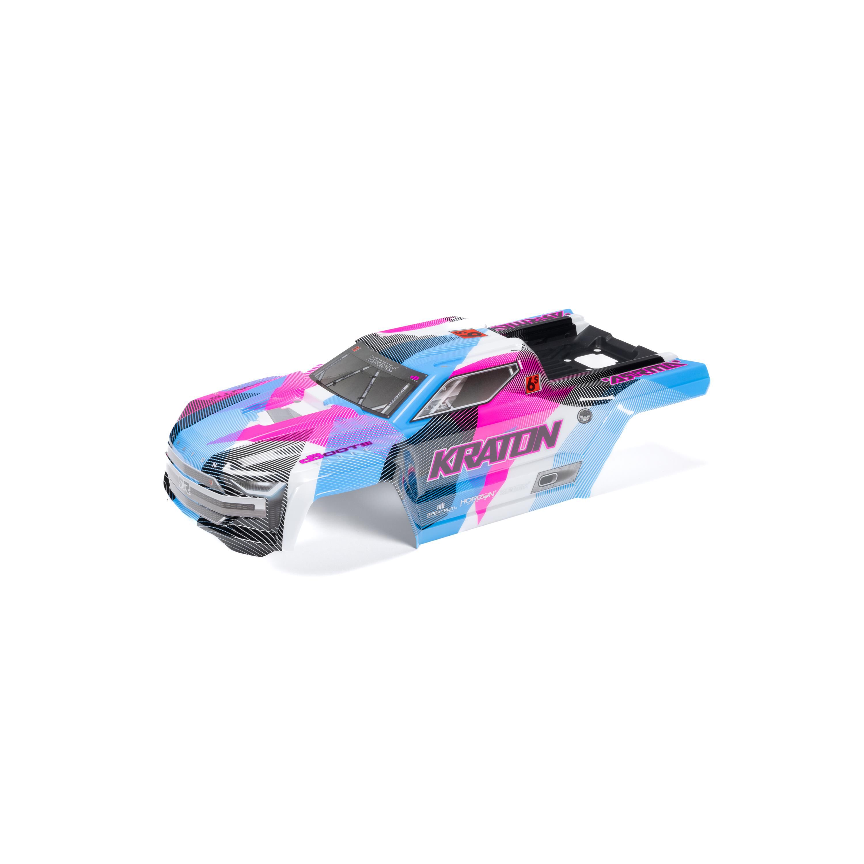 ARRMA 1/8 Painted Body with Decals, Blue/Pink: KRATON 6S BLX V6-ARA-1518