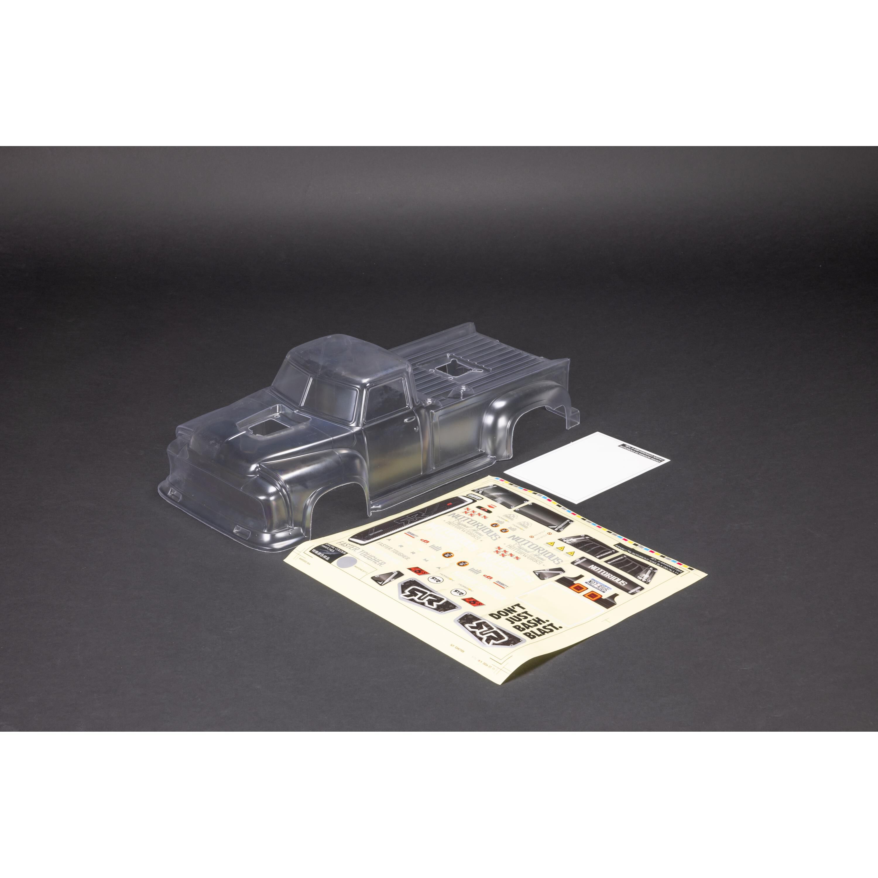 ARRMA NOTORIOUS Clear Bodyshell (inc.decals/window masks)-ARA-1540