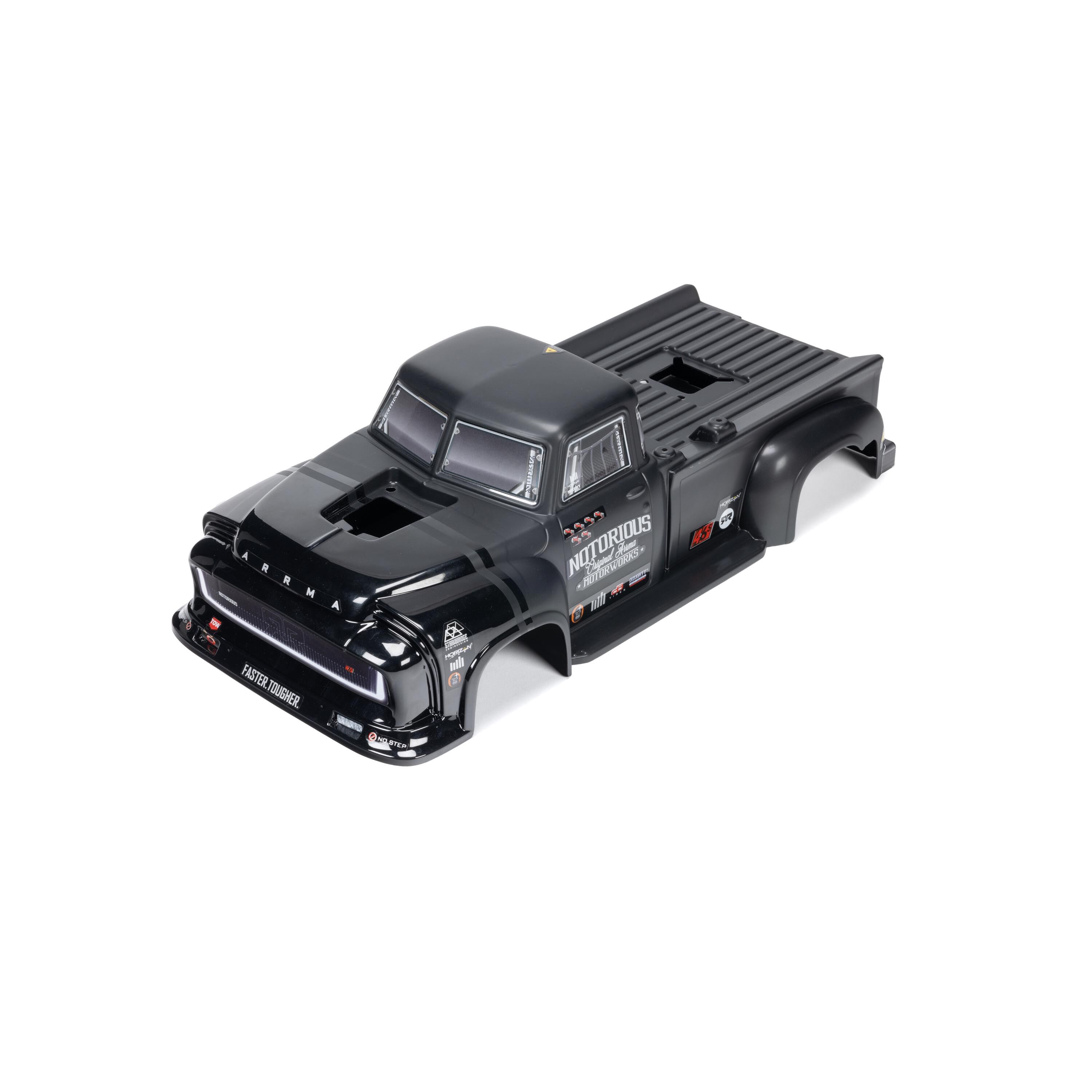 ARRMA NOTORIOUS Painted Decaled Trimmed Body Set (Black)-ARA-1541