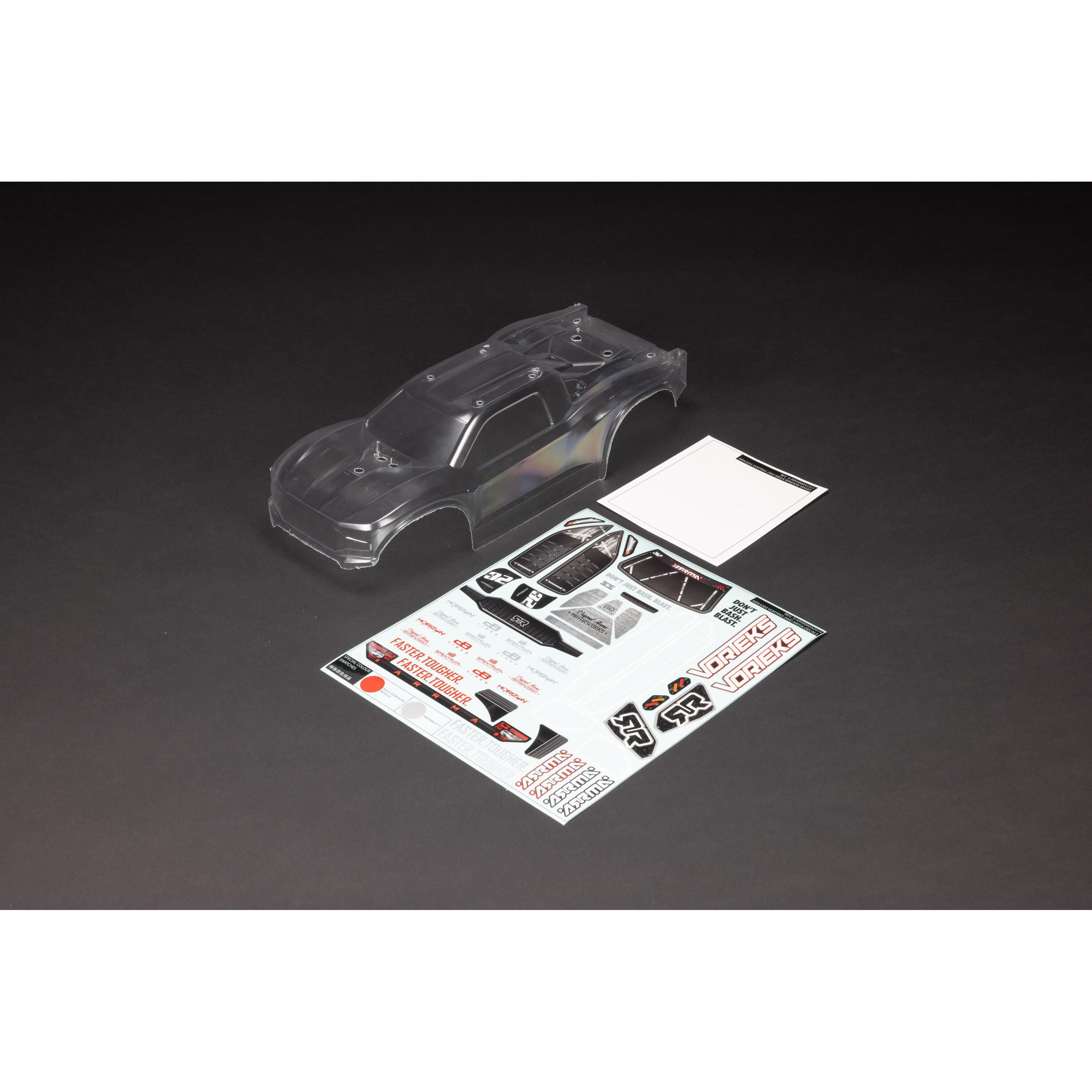 ARRMA 1:10 Clear Body w/ Decals: VORTEKS 2WD-ARA-1554