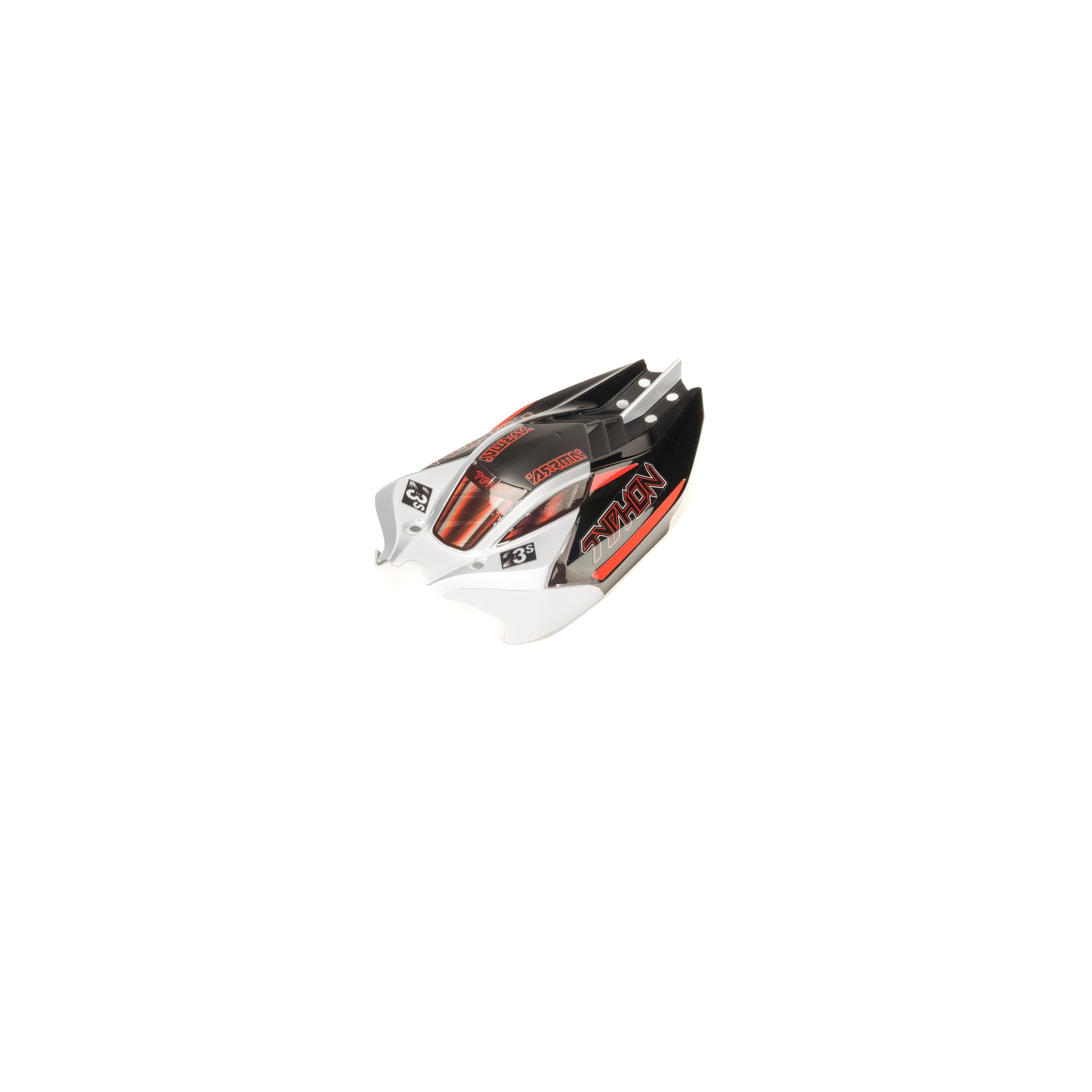 ARRMA TYPHON GROM Body, Silver/Black-ARA-1563