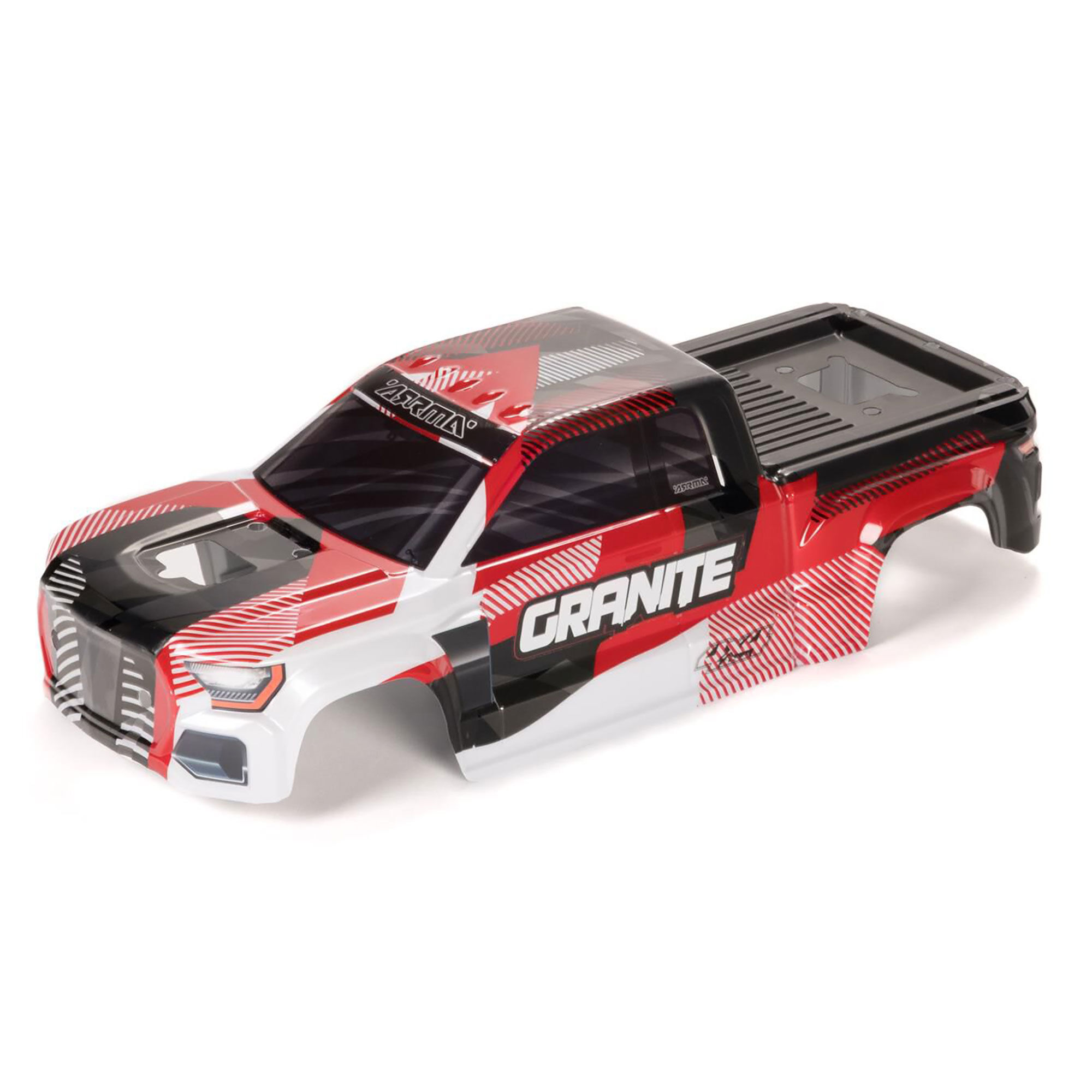 ARRMA GRANITE Clipless Painted Decaled Trimmed Body, Red-ARA-1622
