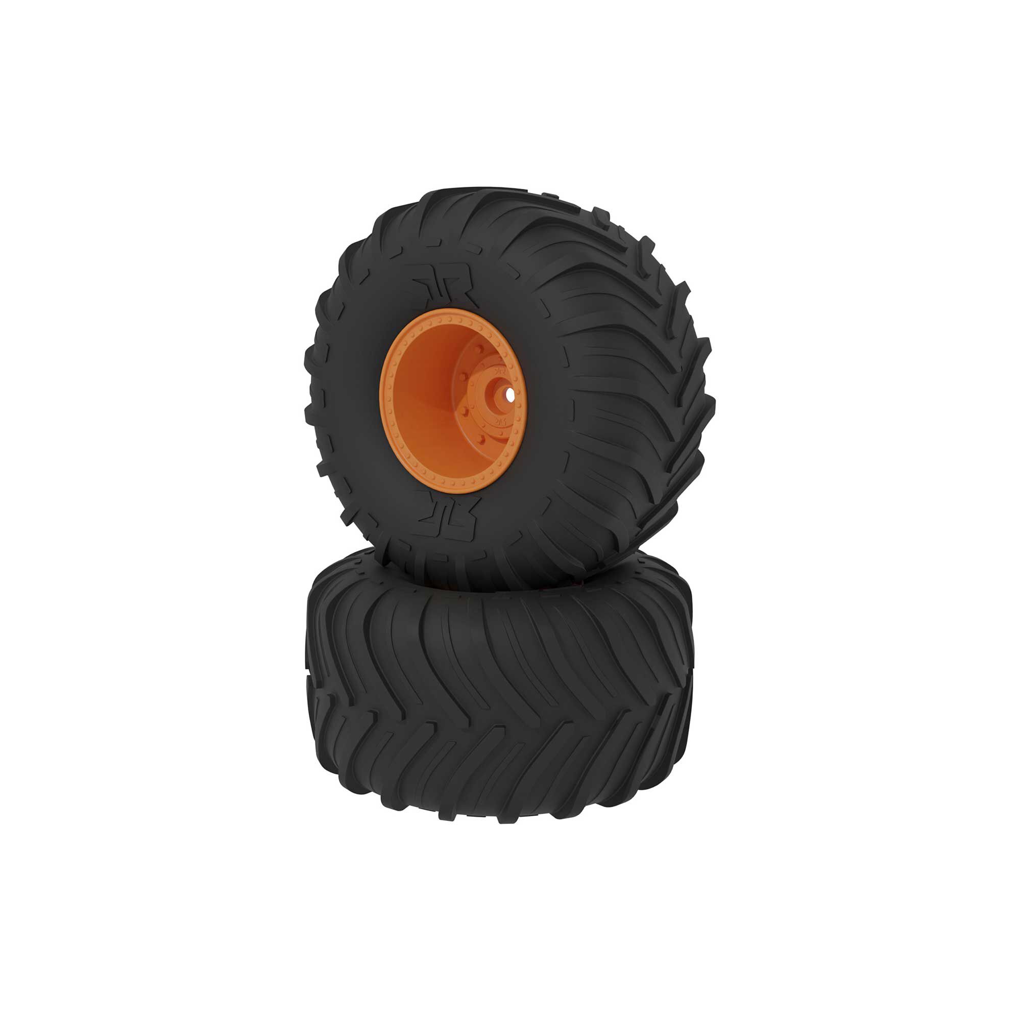 ARRMA dBoots Chevron MT Tire Set, Glued, Orange-ARA-2532