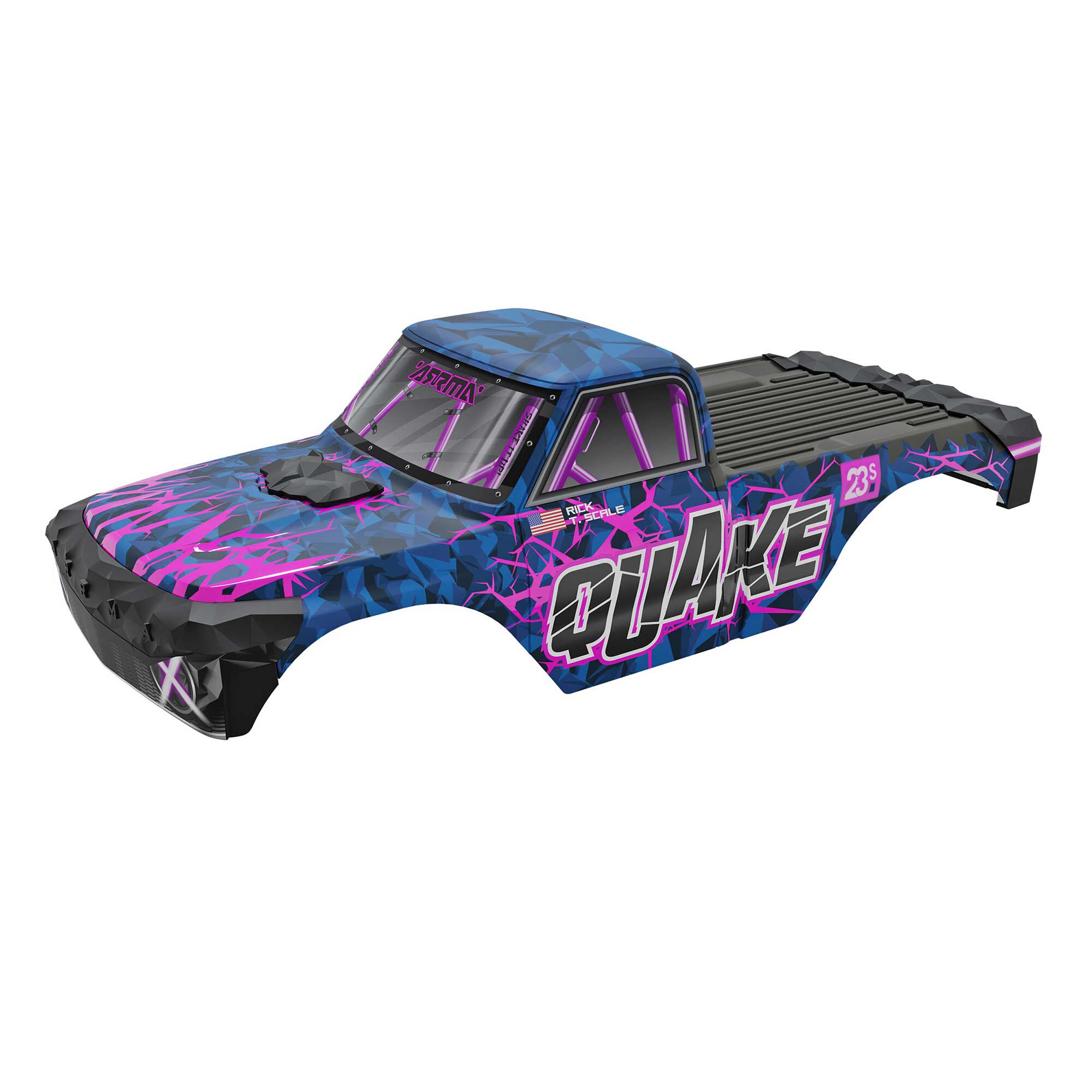 ARRMA QUAKE Painted Decaled Trimmed Body Set, Purple-ARA-2873