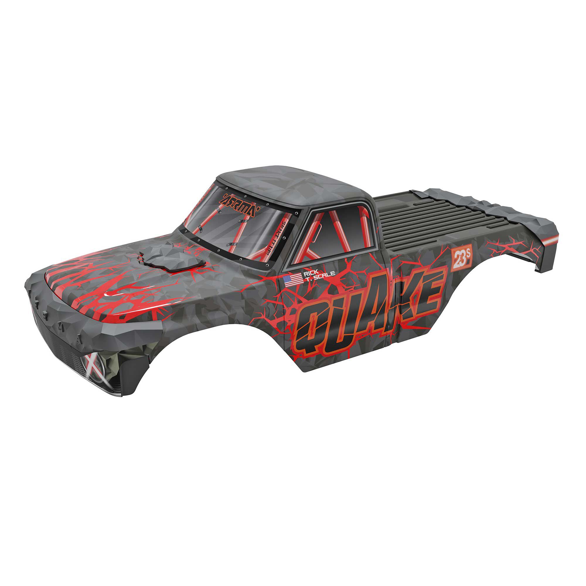 ARRMA QUAKE Painted Decaled Trimmed Body Set, Red-ARA-2879