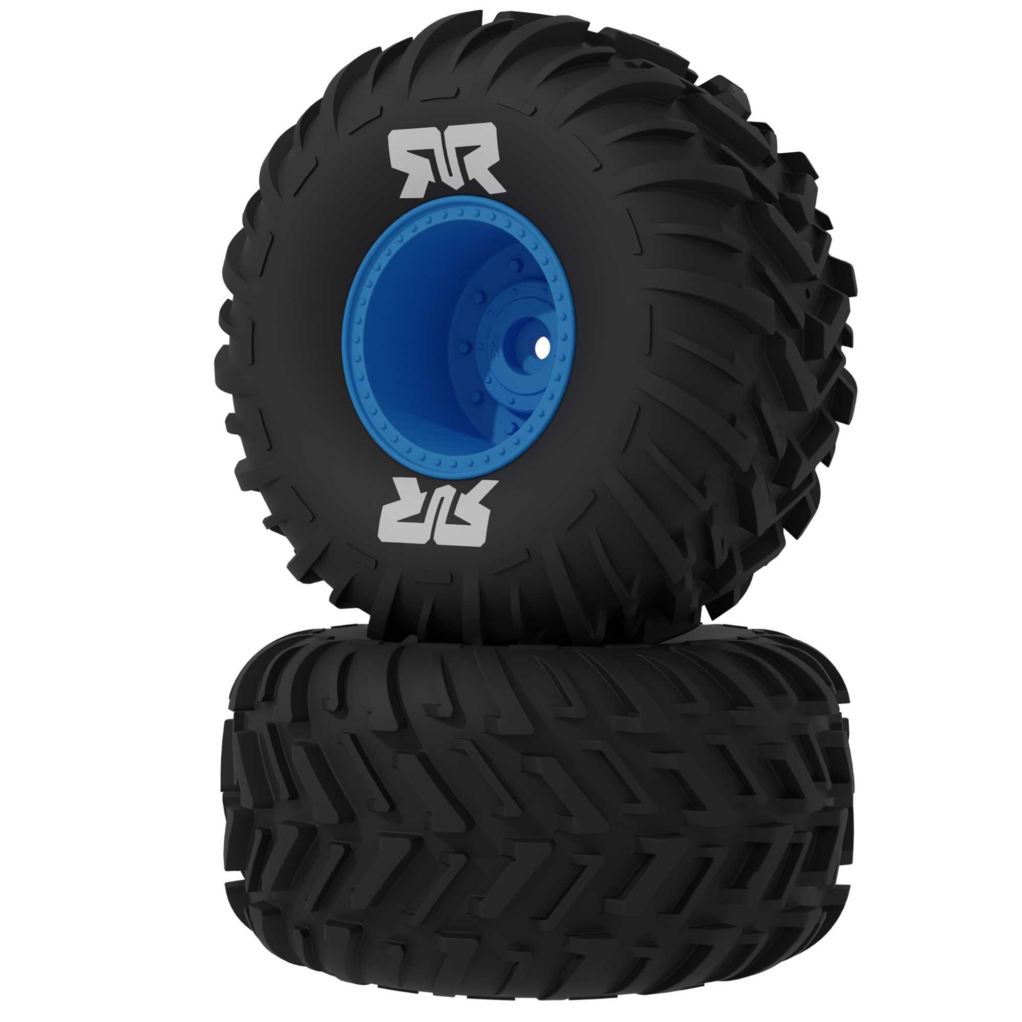 ARRMA dBoots Cut Chevron Mounted Tire Set Glued, Blue-ARA-3220