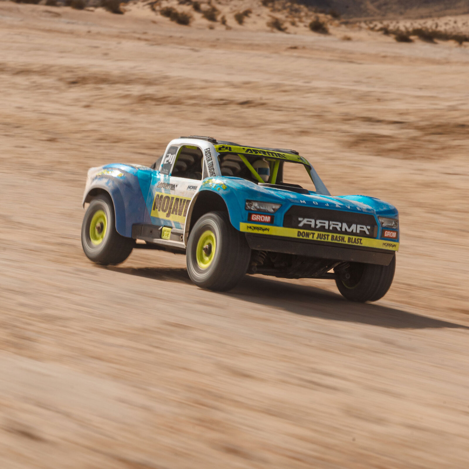 Arrma 1/16 MOJAVE GROM 4X4 RTR Brushed Desert Truck (Battery & Charger Included), Red/Black