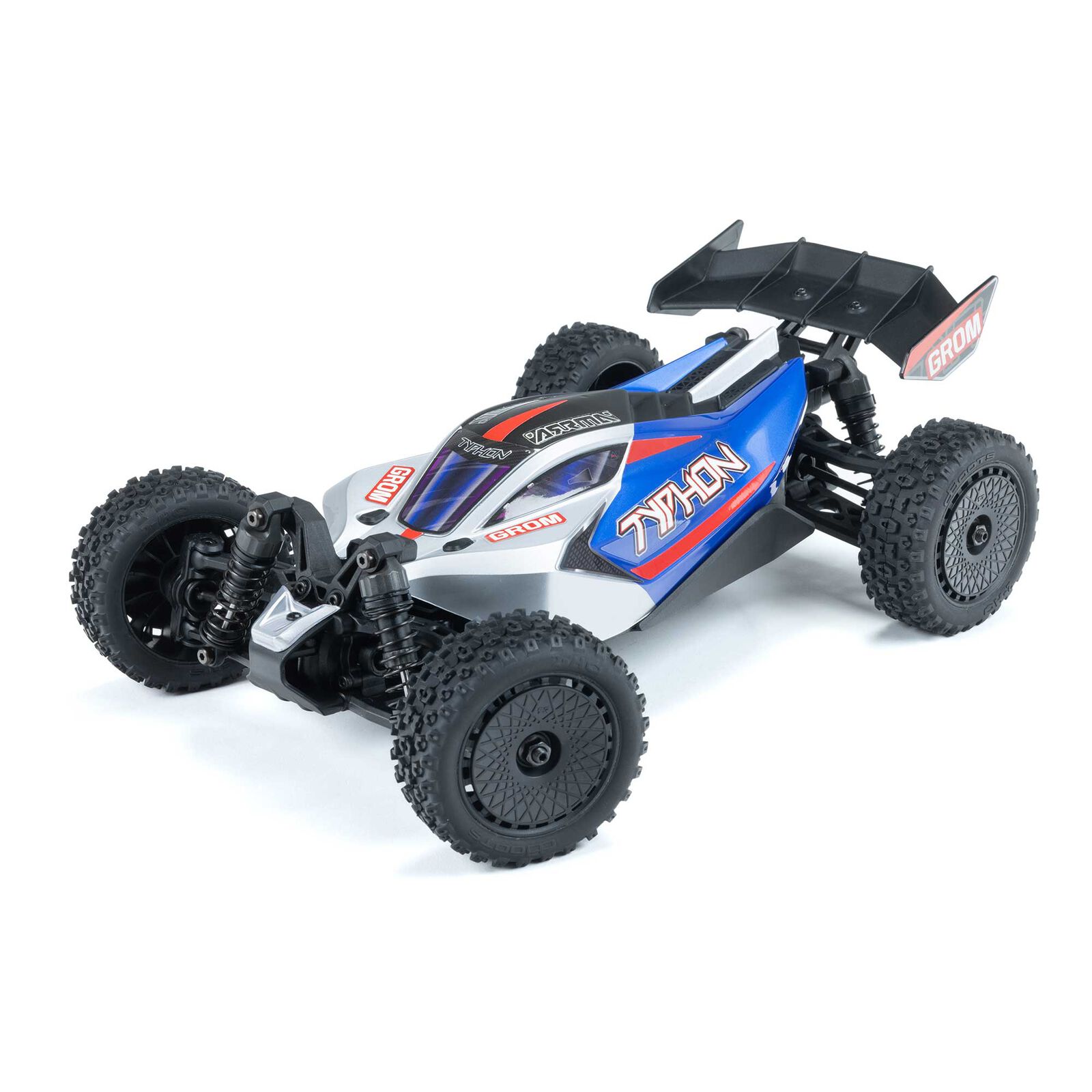 1/14 TYPHON GROM 4X4 RTR Brushed Buggy (Battery & Charger Included), Blue/Red