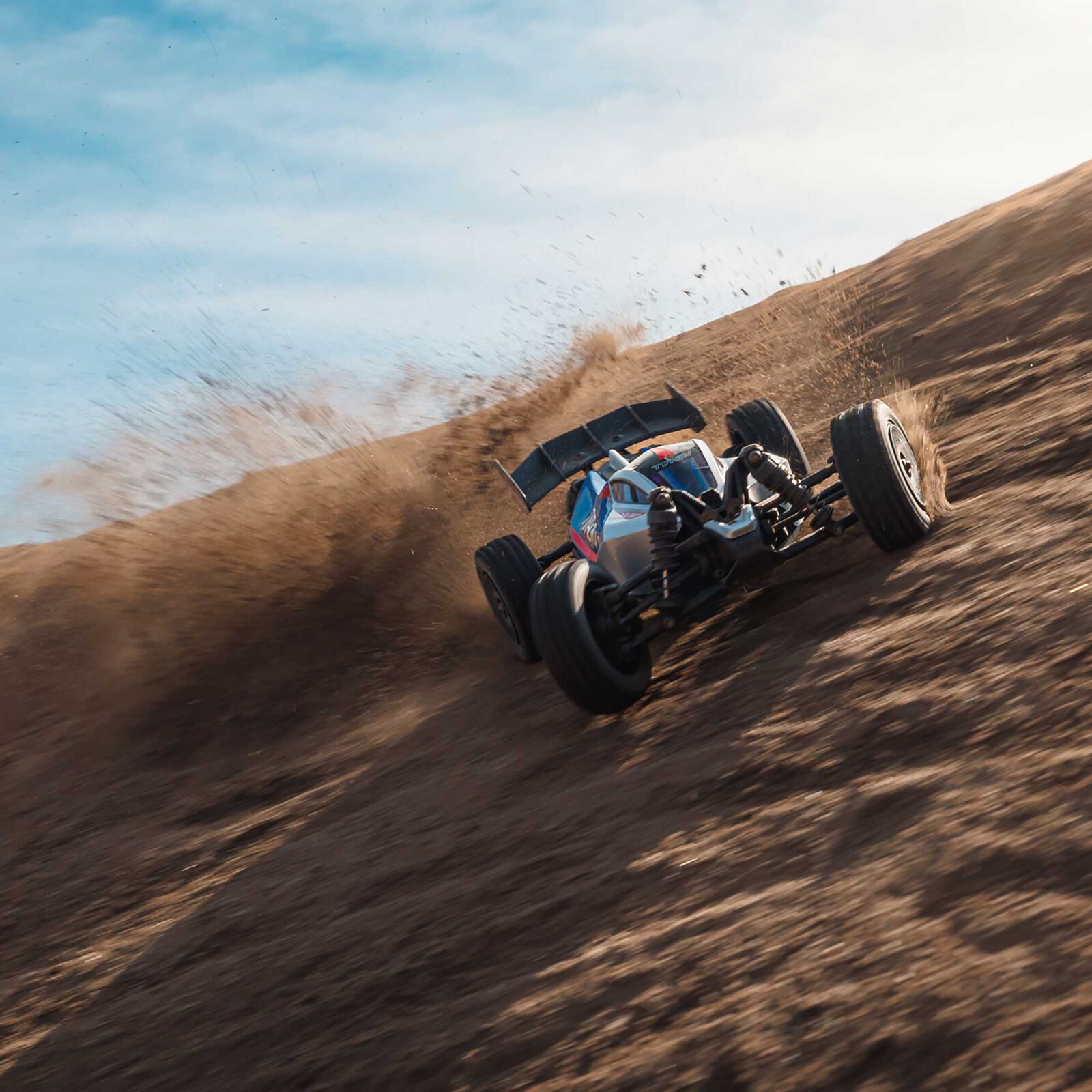  1/14 TYPHON GROM 4X4 RTR Brushed Buggy (Battery & Charger Included), Blue/Red