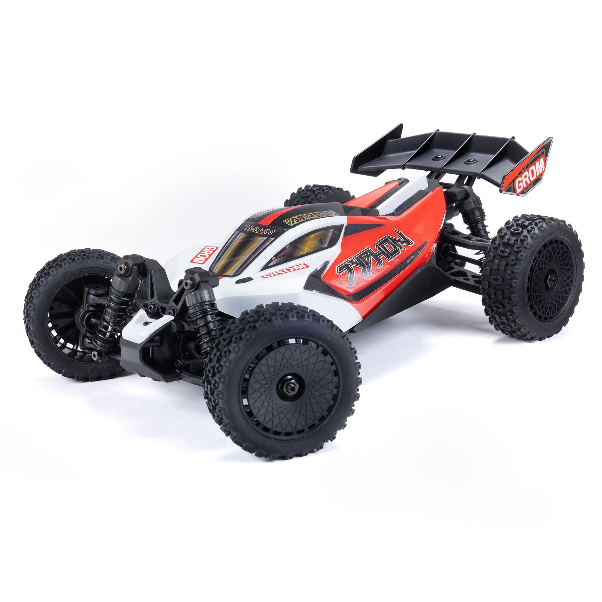 Arrma 1/14 TYPHON GROM 4X4 RTR Brushed Buggy (Battery & Charger Included), Blue/Red (Ships within 5-7 days)