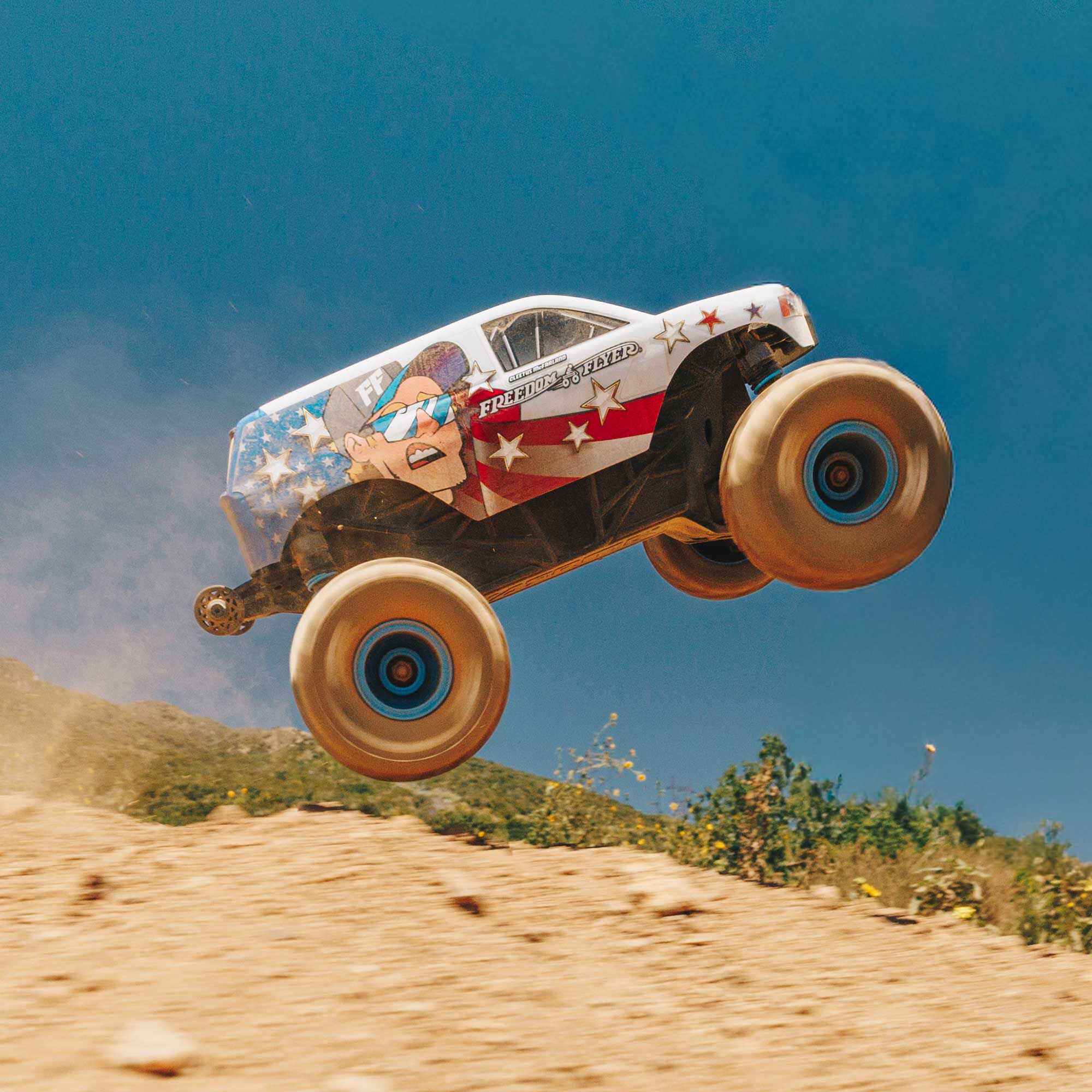 ARRMA 1/16 FREEDOM FLYER 4X4 RTR Monster Truck (Battery & Charger Included), White-ARA2130FF