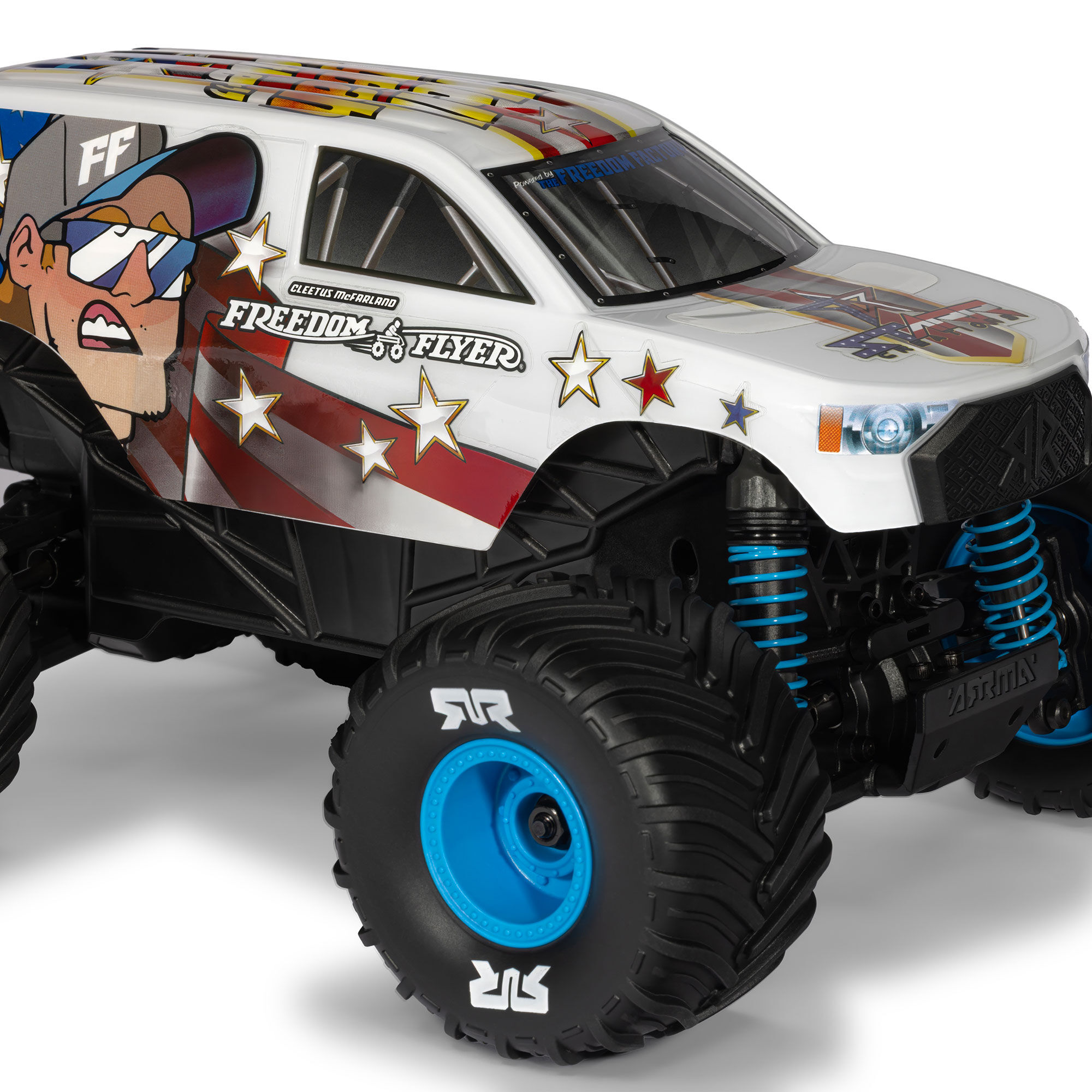 ARRMA 1/16 FREEDOM FLYER 4X4 RTR Monster Truck (Battery & Charger Included), White-ARA2130FF