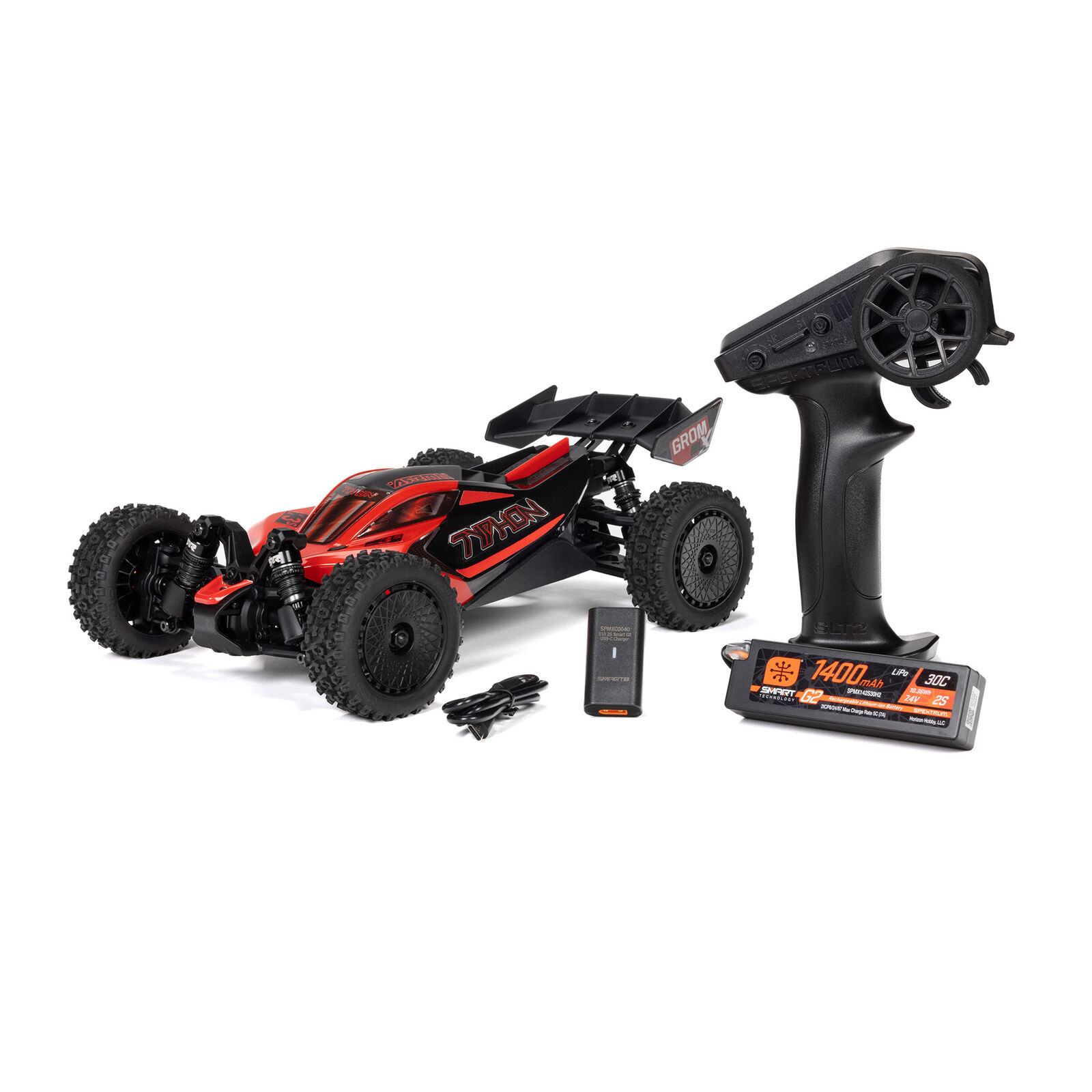 ARRMA 1:14 Typhon Grom 3S BLX 4WD RTR Brushless Buggy w/ SLT2 2.4GHz Radio, DSC, Battery & Charger-ARA2306ST1/ARA2306ST2