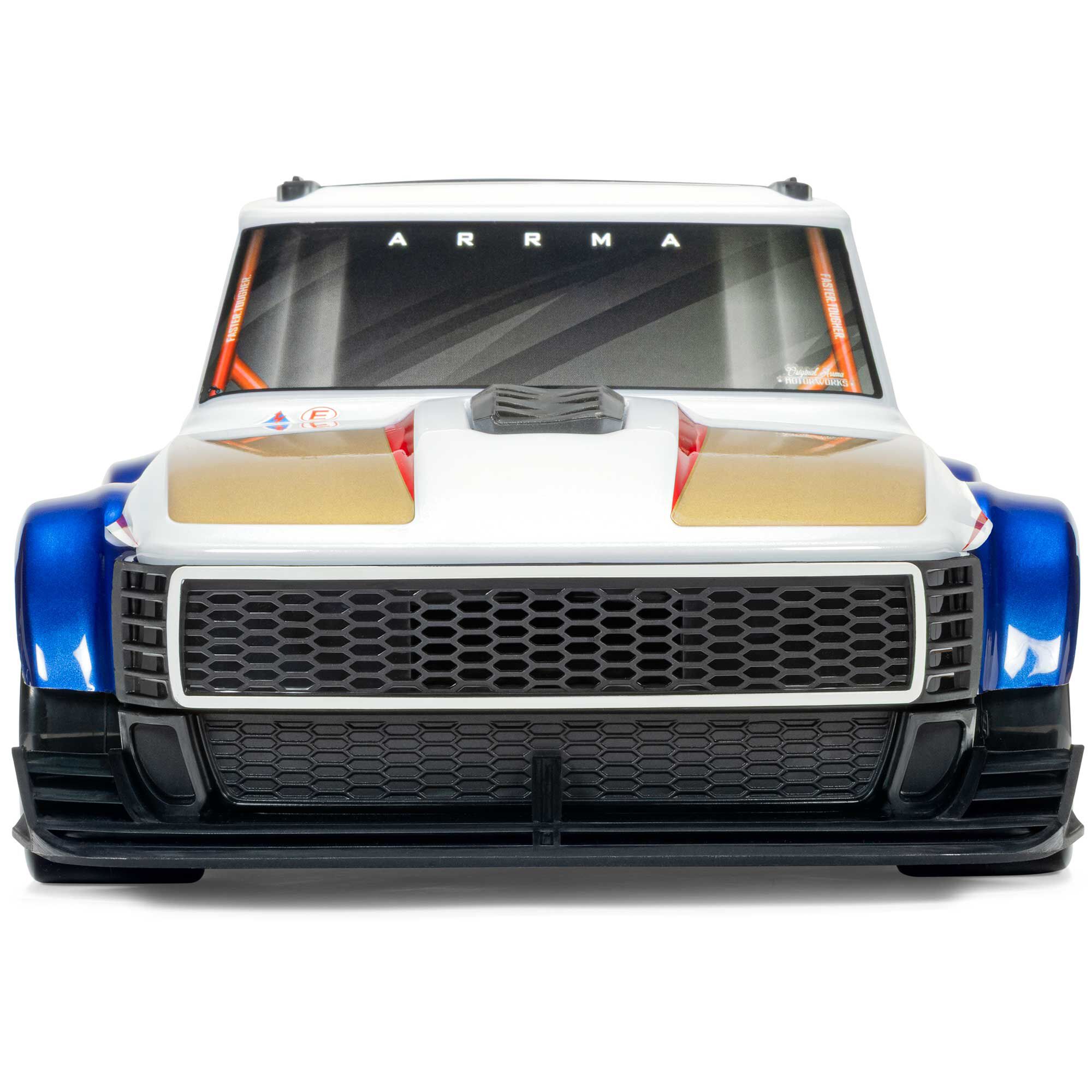 ARRMA 1:12 INFRACTION GROM 3S 4X4 Ready-To-Run Brushless All-Road Street Bash, Blue/Red-ARA2315T1