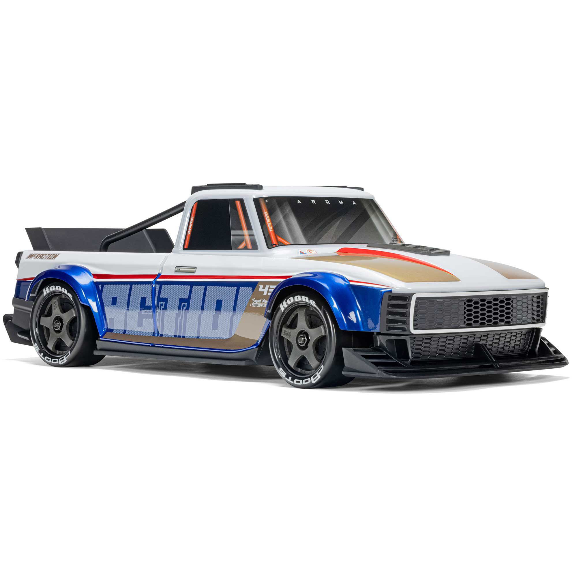 ARRMA 1:12 INFRACTION GROM 3S 4X4 Ready-To-Run Brushless All-Road Street Bash, Blue/Red-ARA2315T1
